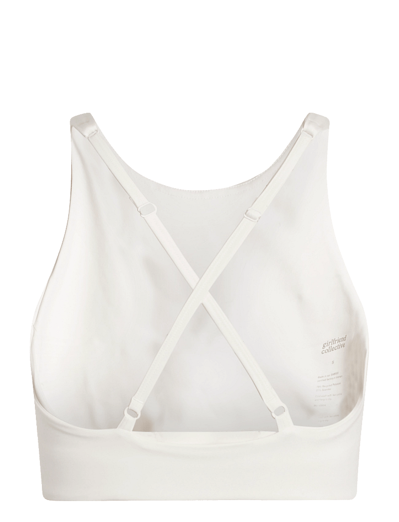 Girlfriend Collective - Topanga Bra, Cross-Back - medium support - ivory - 2