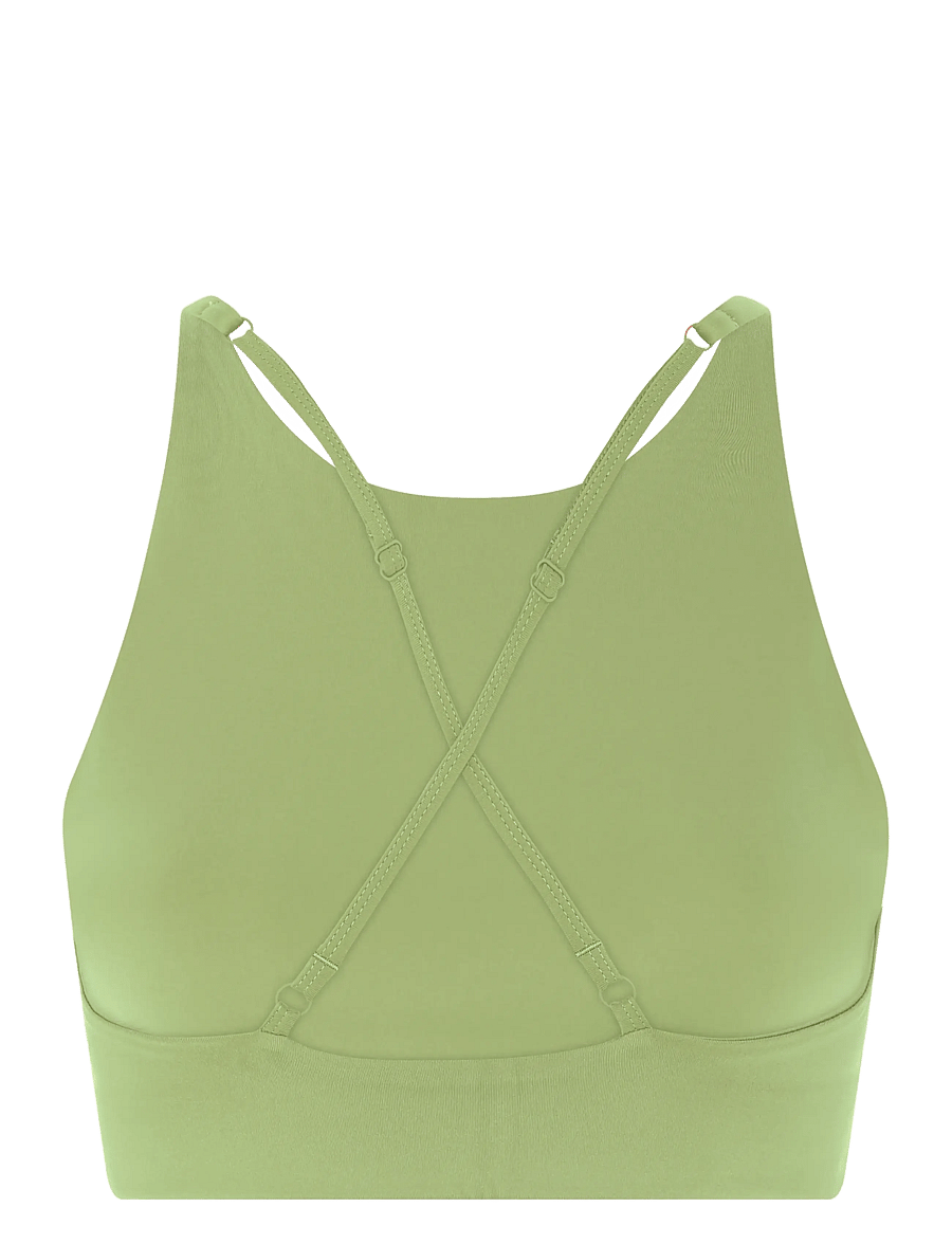 Girlfriend Collective - Topanga Bra, Cross-Back - sportinės liemenėlės: vidutiniškai prilaikančios - mantis - 2
