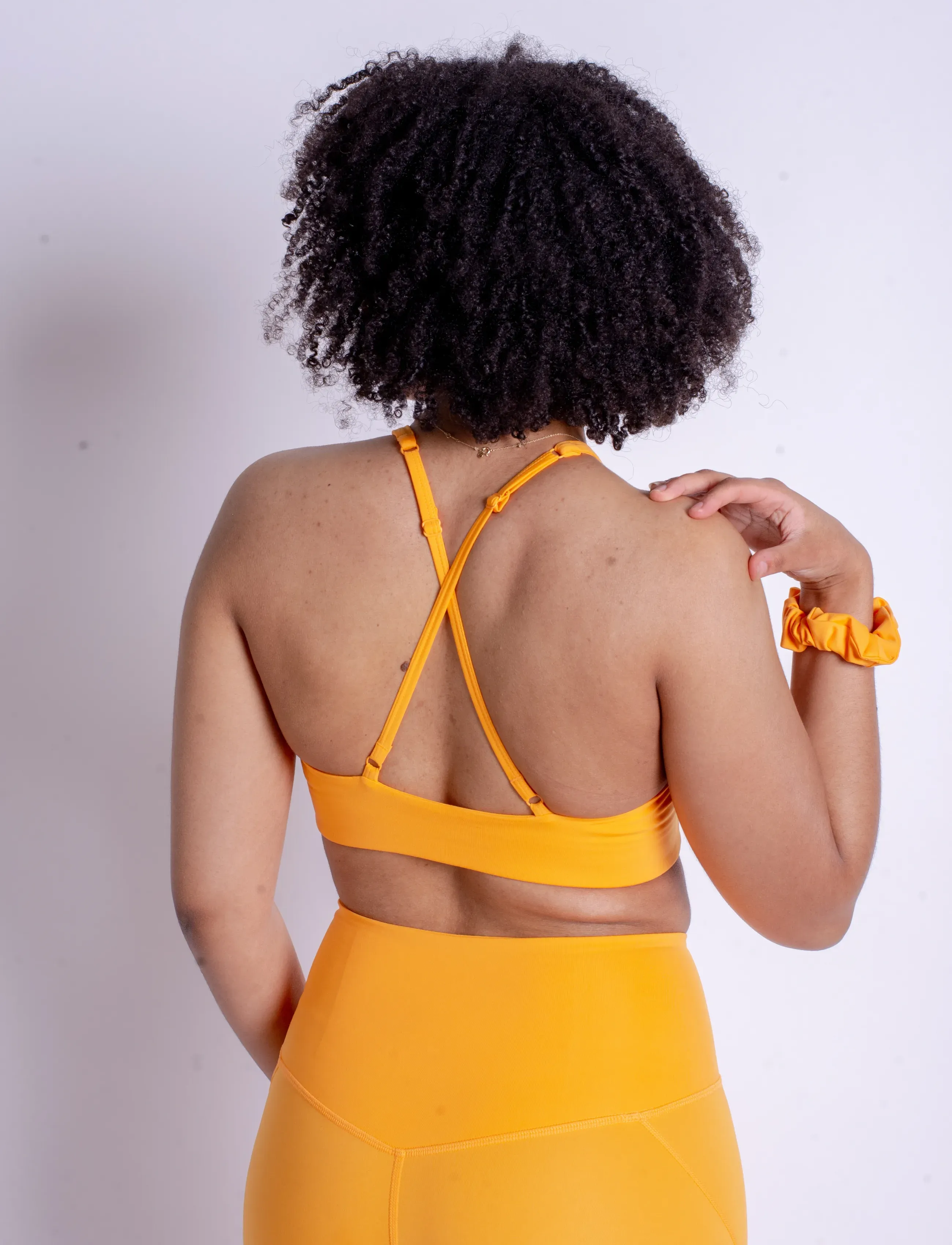 Girlfriend Collective - Topanga Bra, Cross-Back - sports bh'er: medium støtte - orange zest - 3