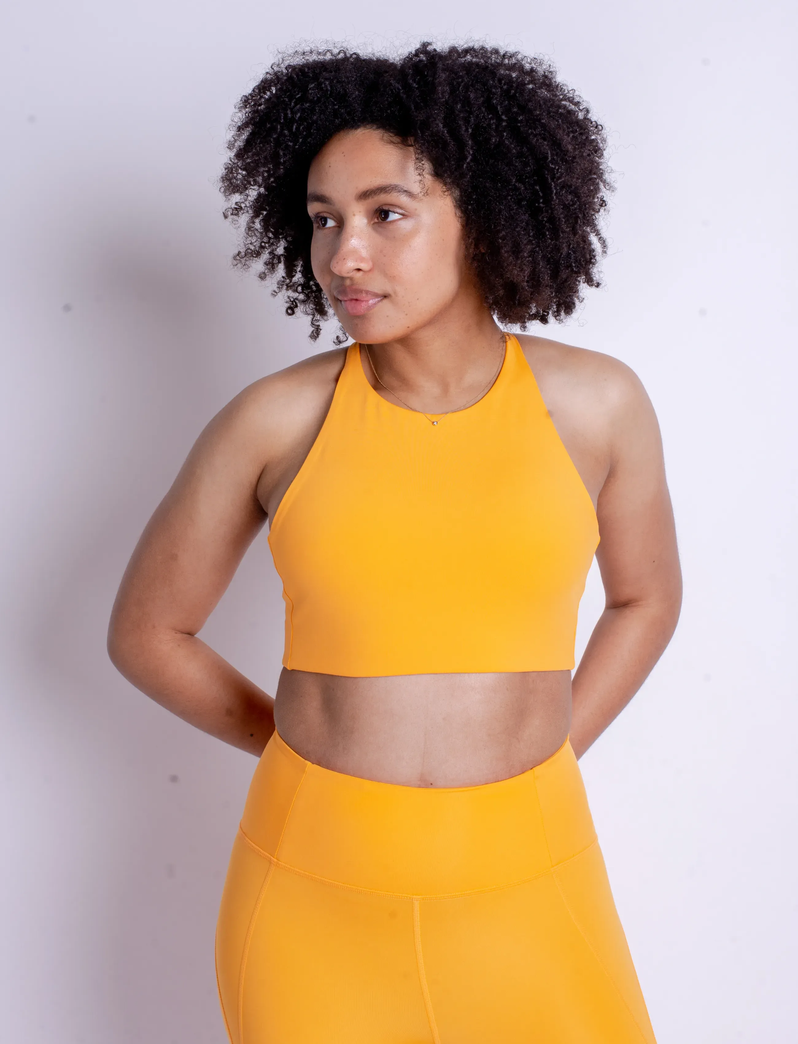 Girlfriend Collective - Topanga Bra, Cross-Back - sports bh'er: medium støtte - orange zest - 4