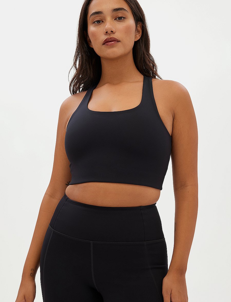Girlfriend Collective - Paloma Bra - mittlerer halt - black - 5
