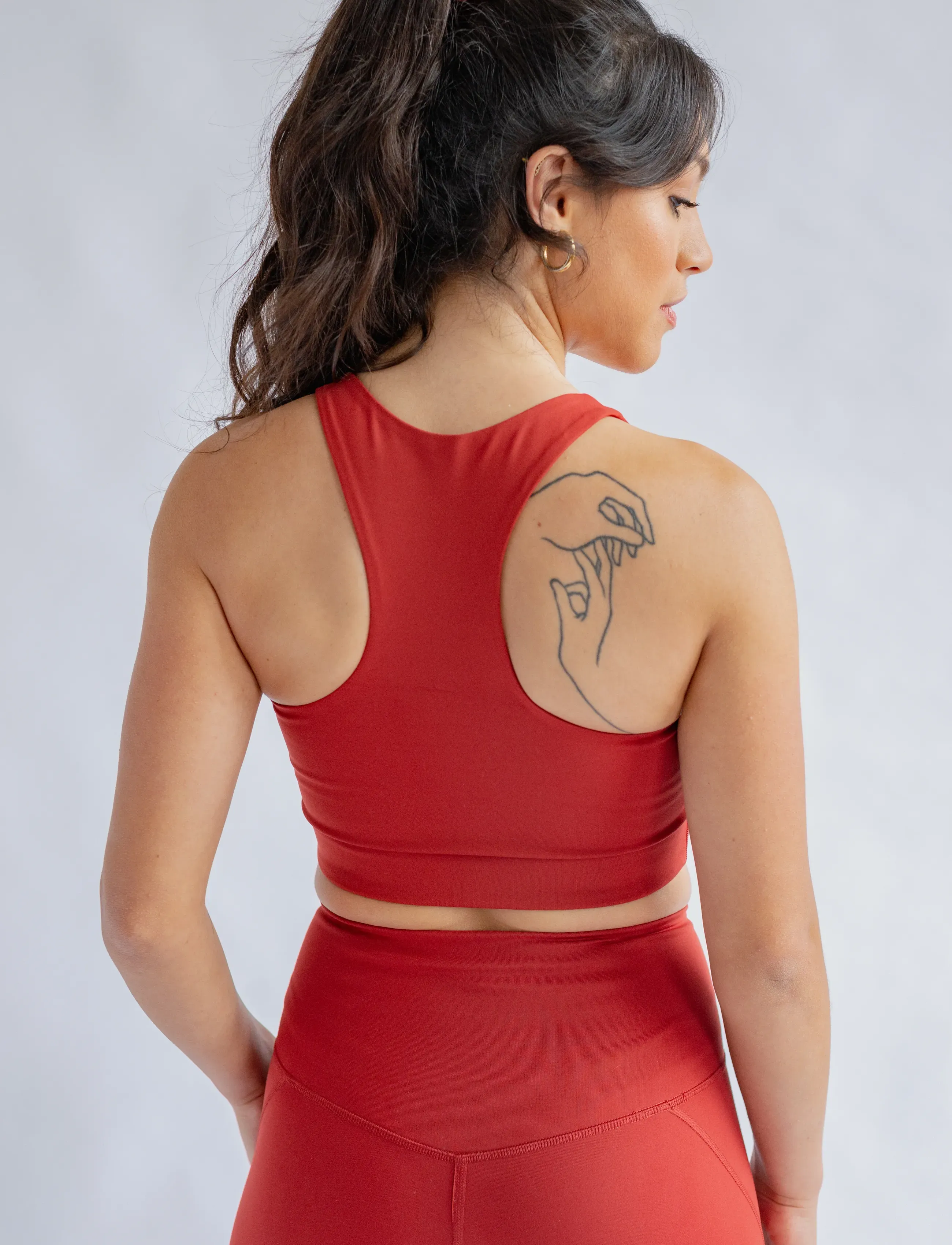 Girlfriend Collective - Paloma Bra - sports bh'er: medium støtte - ember - 3