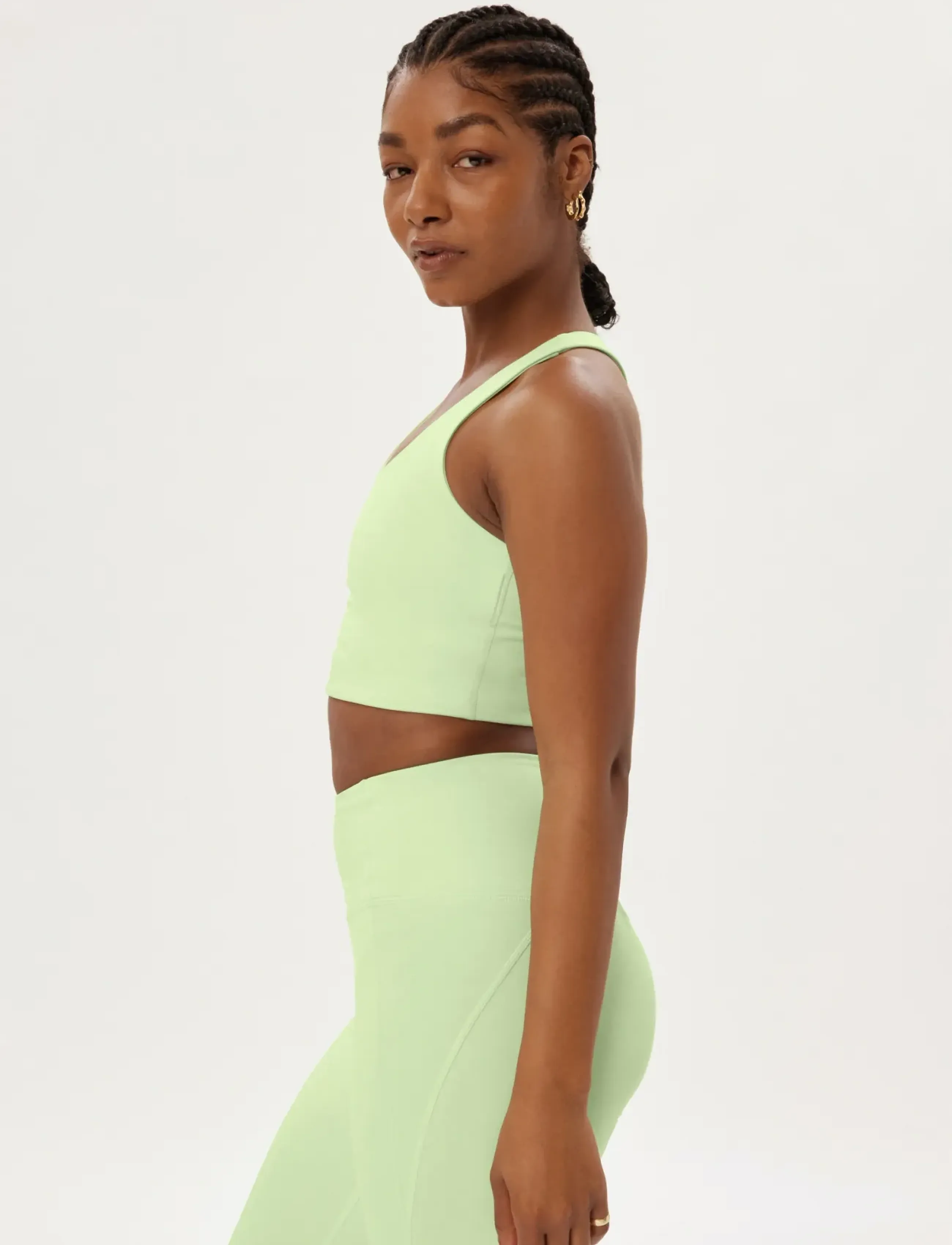 Girlfriend Collective - Paloma Bra - sports bh'er: medium støtte - green tea - 3