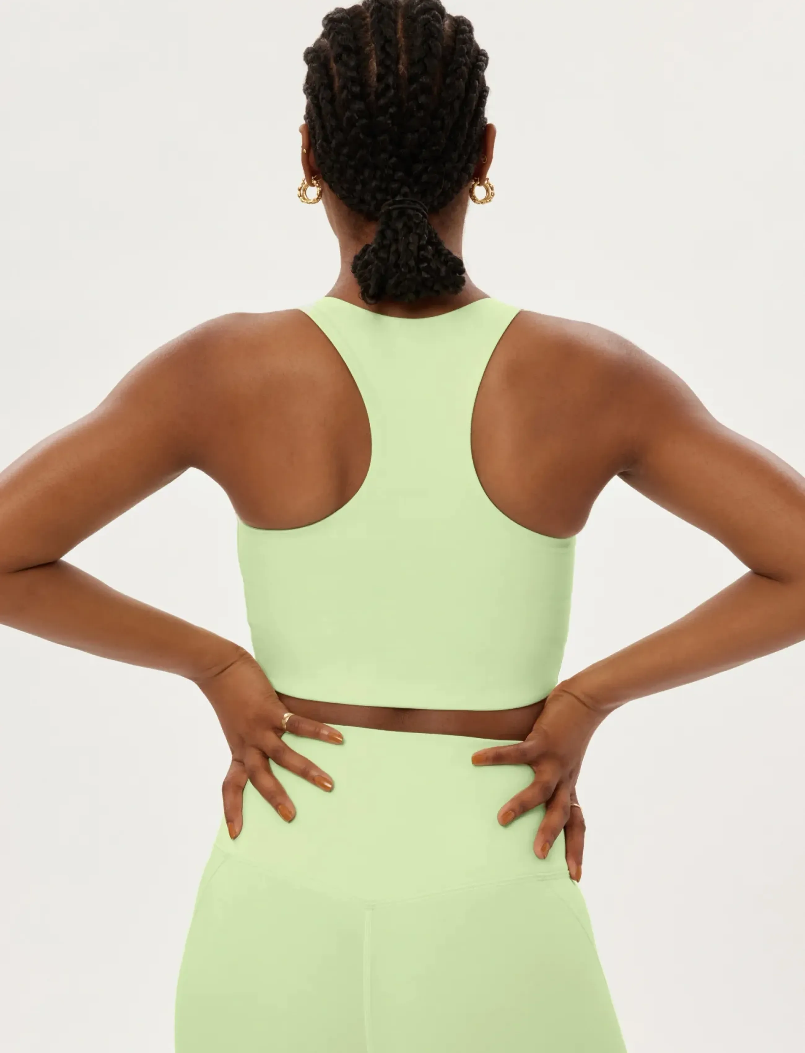 Girlfriend Collective - Paloma Bra - sports bh'er: medium støtte - green tea - 4