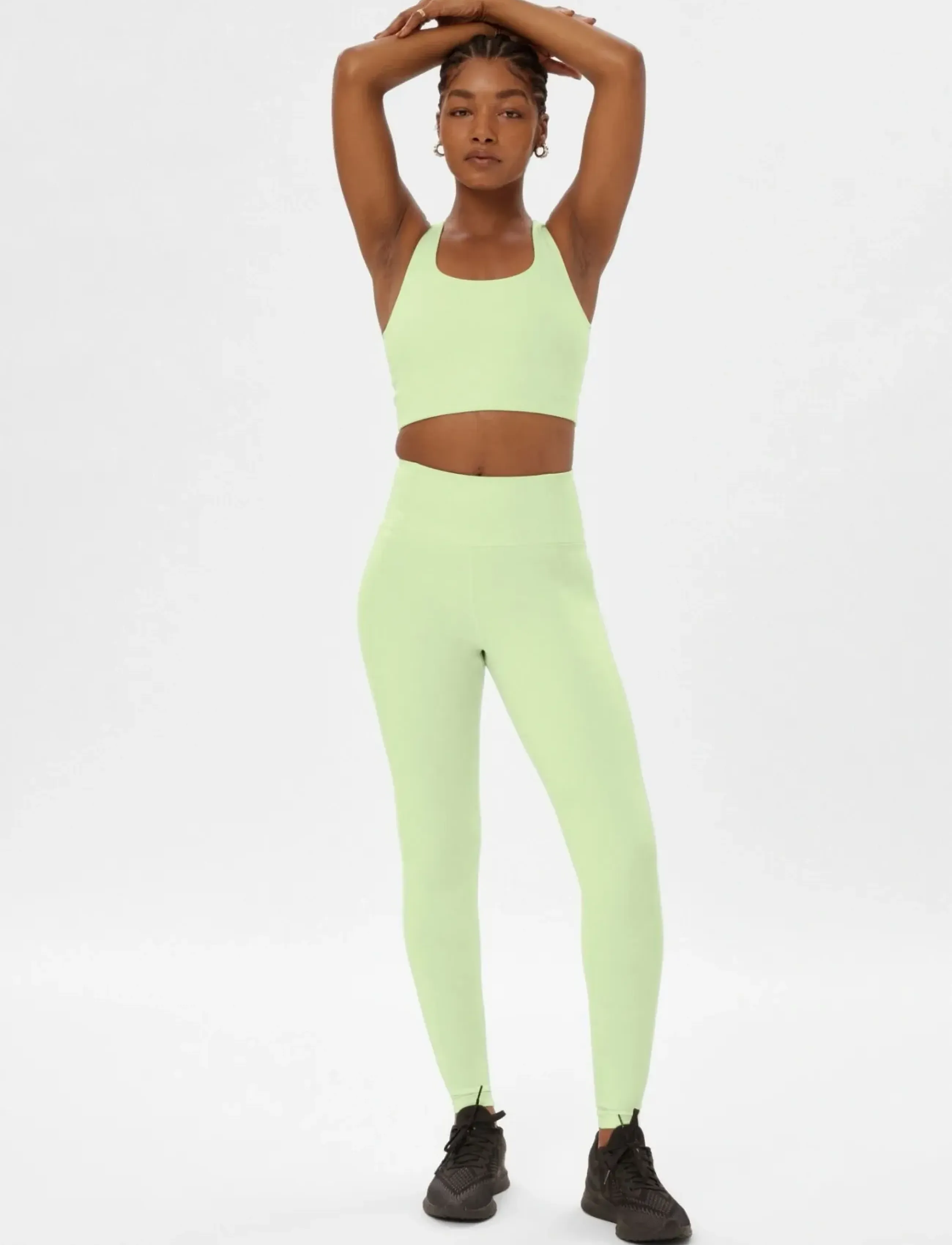 Girlfriend Collective - Paloma Bra - sports bh'er: medium støtte - key lime - 4