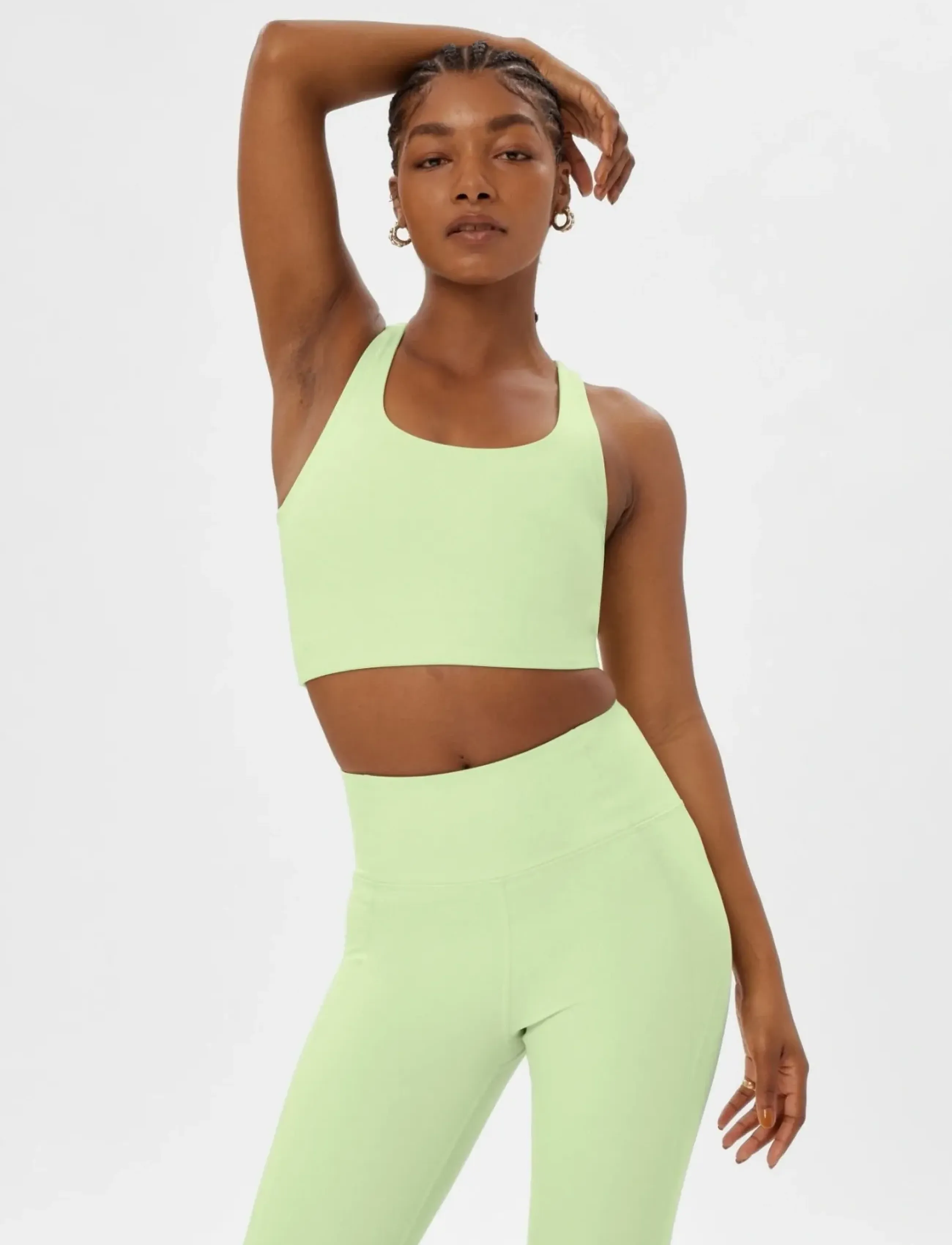 Girlfriend Collective - Paloma Bra - sports bh'er: medium støtte - key lime - 5