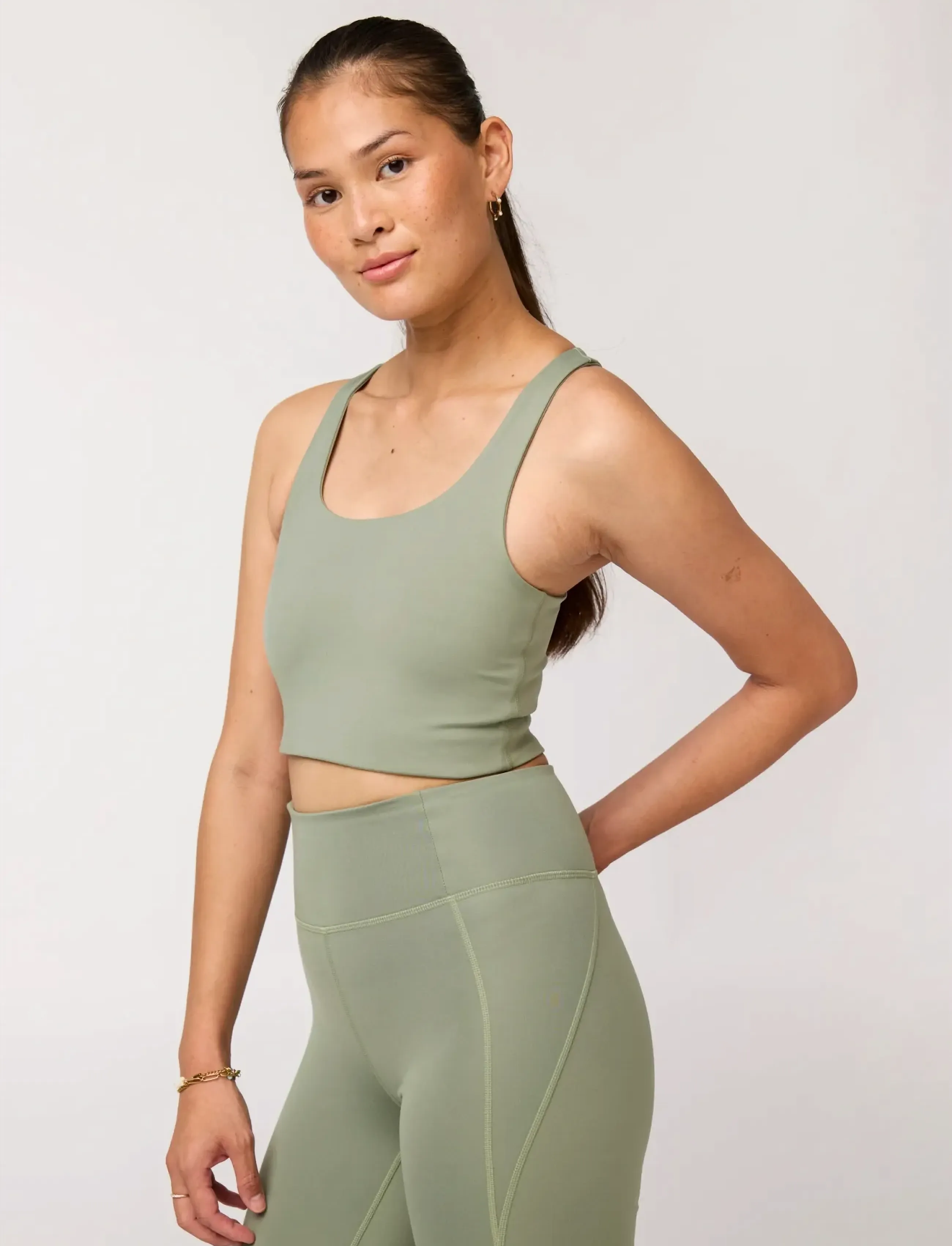 Girlfriend Collective - Paloma Bra - sports bh'er: medium støtte - leaf - 4