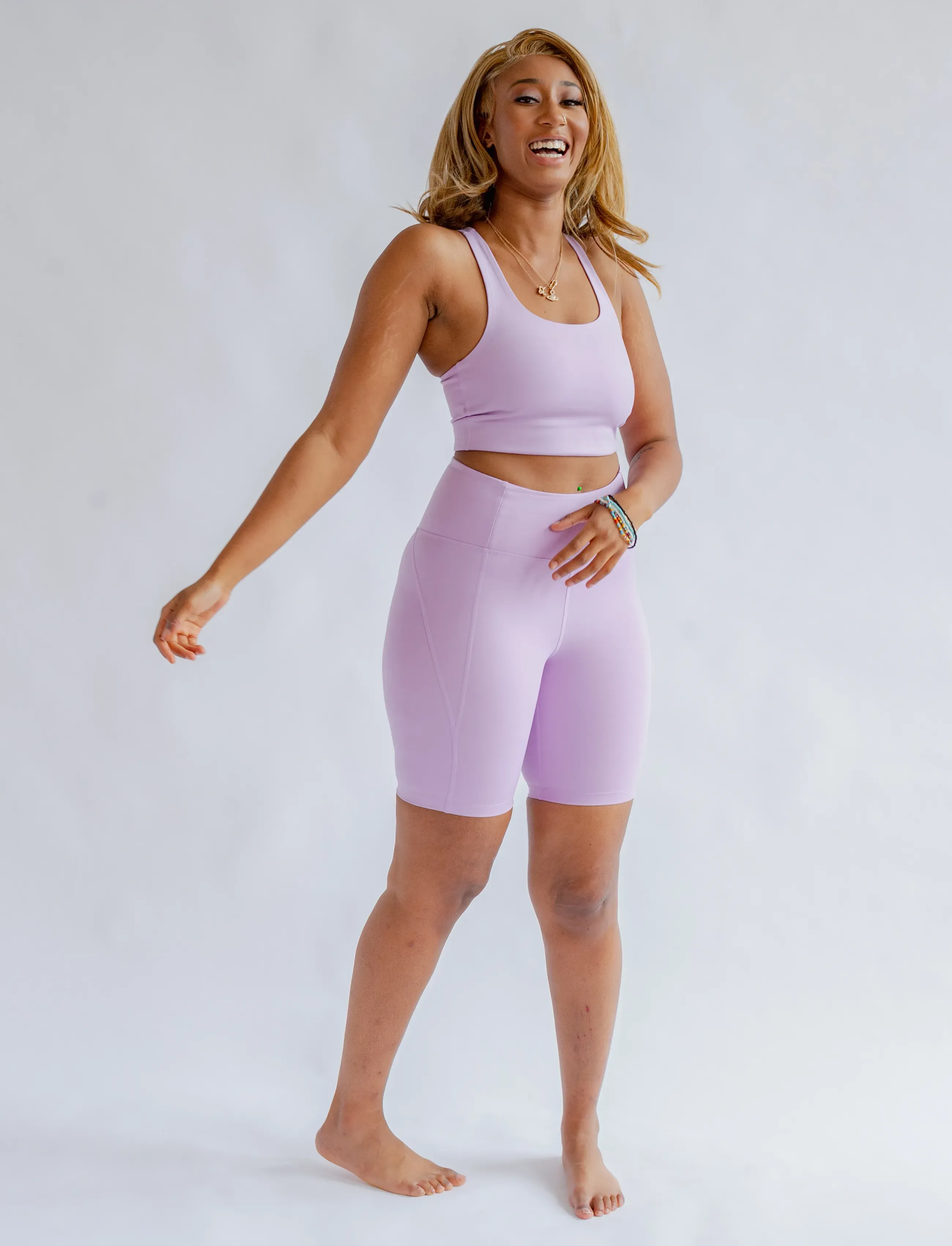 Girlfriend Collective - Paloma Bra - sports bh'er: medium støtte - lilac - 3