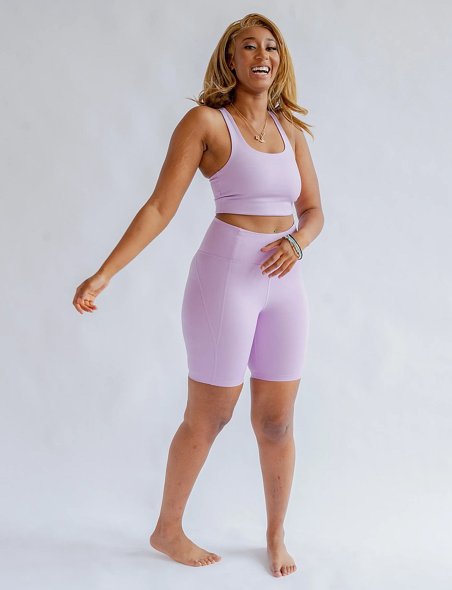 Girlfriend Collective - Paloma Bra - sportinės liemenėlės: vidutiniškai prilaikančios - lilac - 3
