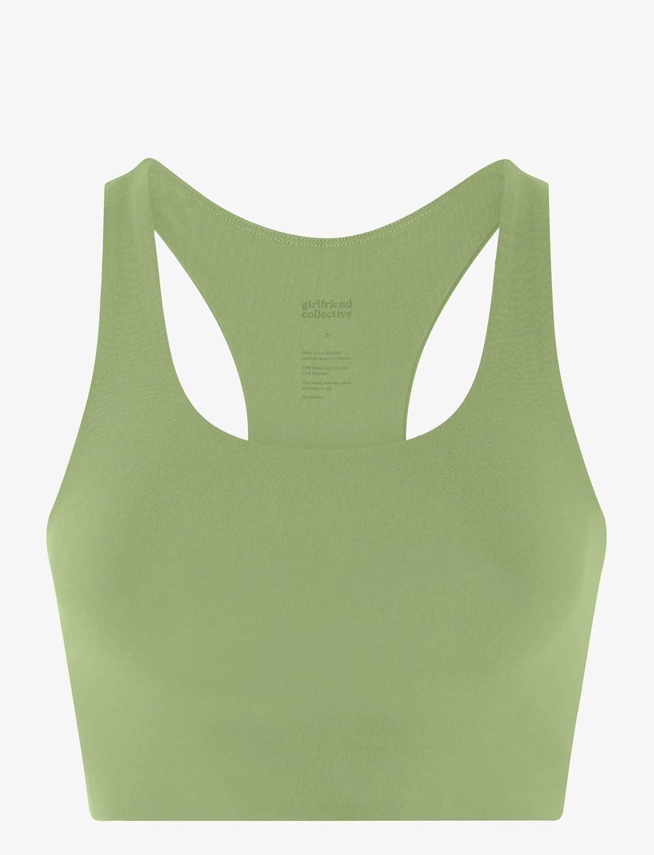 Girlfriend Collective - Paloma Bra - sports bh'er: medium støtte - mantis - 1