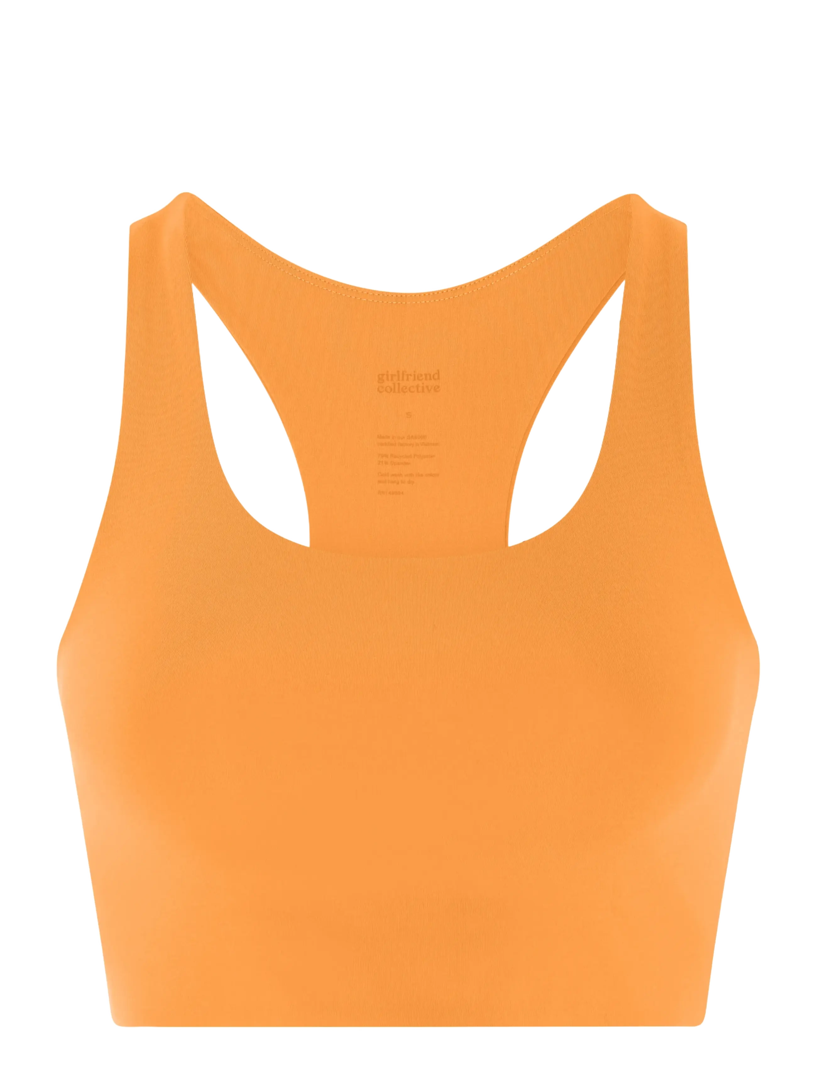 Girlfriend Collective Paloma Bra - Underkläder - ORANGE ZEST / orange