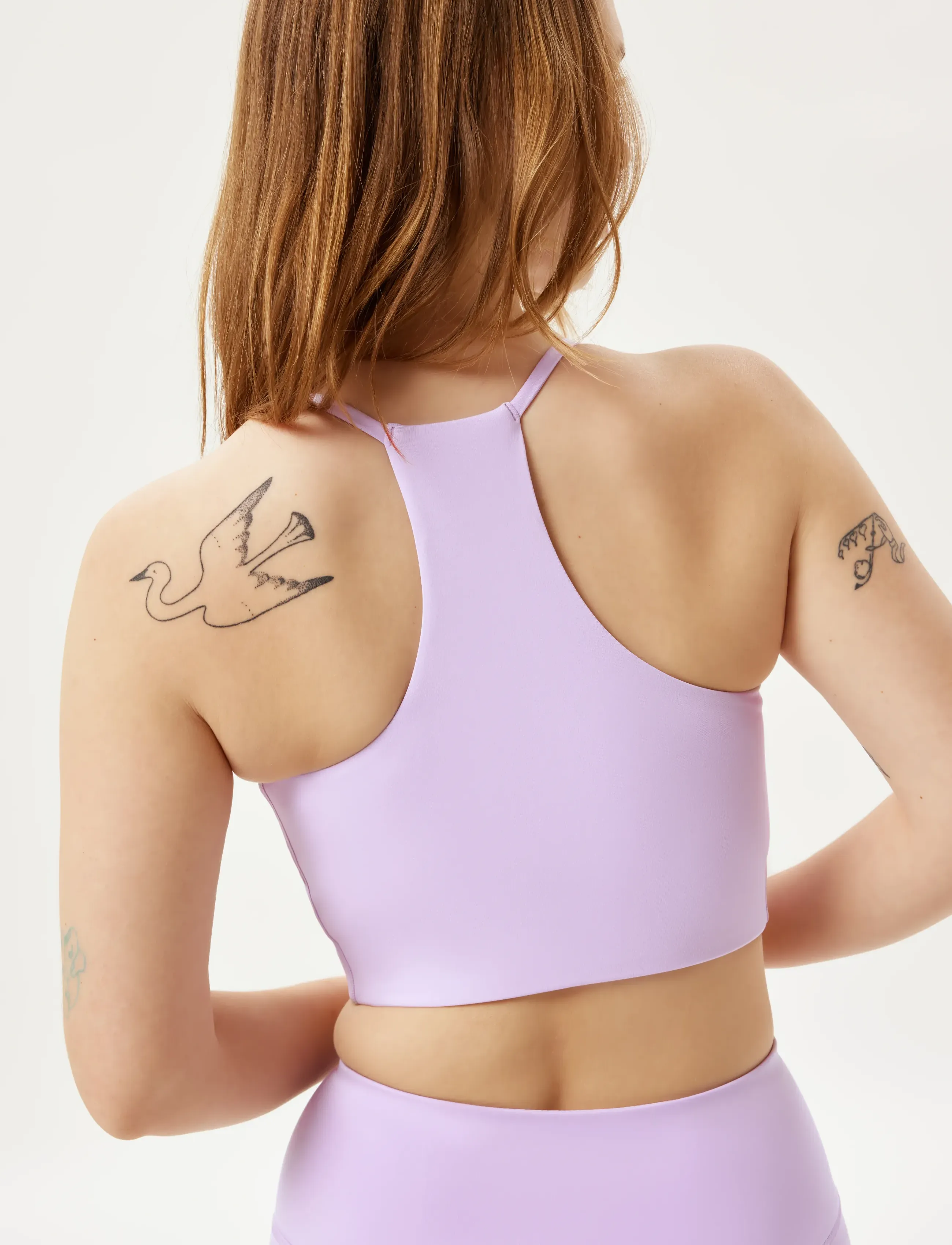 Girlfriend Collective - Float Cleo Halter Bra - sports bh'er: lav støtte - bellflower - 5