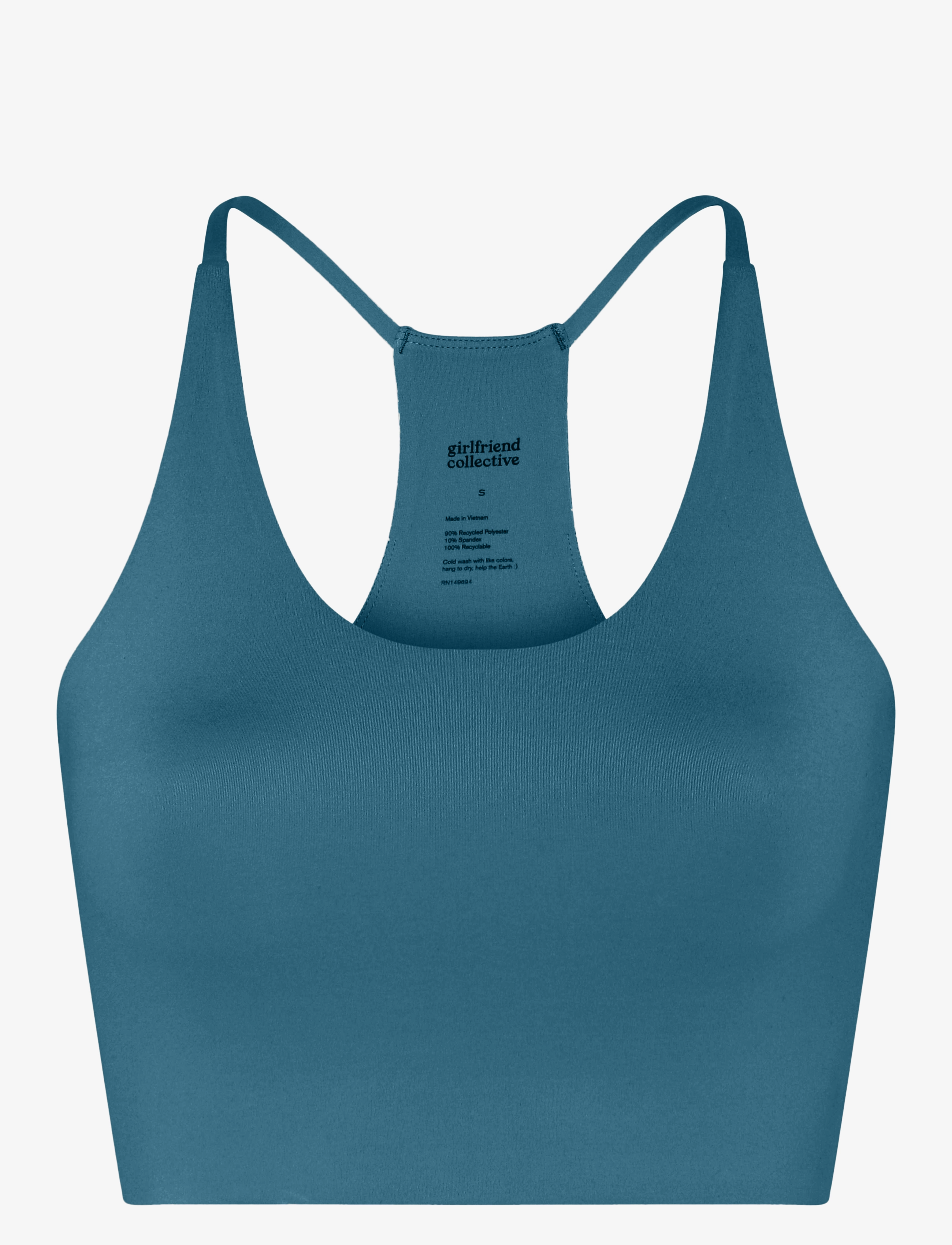 GIRLFRIEND COLLECTIVE Float Cleo Halter BH Blau - XS - Damen