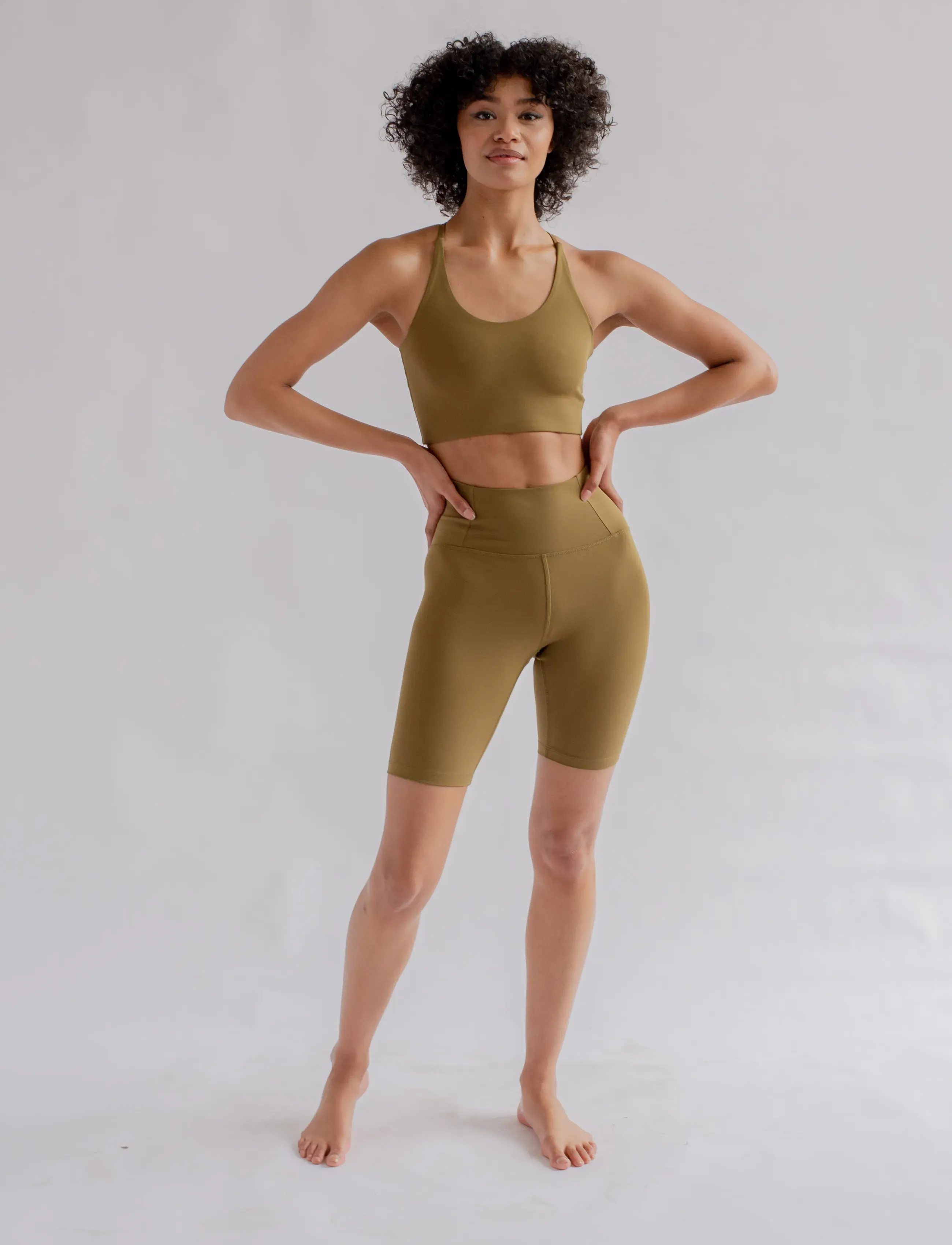 Girlfriend Collective - Float Cleo Halter Bra - sports bh'er: lav støtte - fern - 3