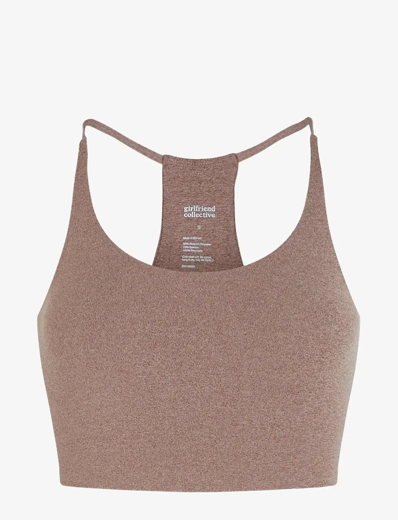 Girlfriend Collective - Float Cleo Halter Bra - sports bh'er: lav støtte - heather cocoon - 1