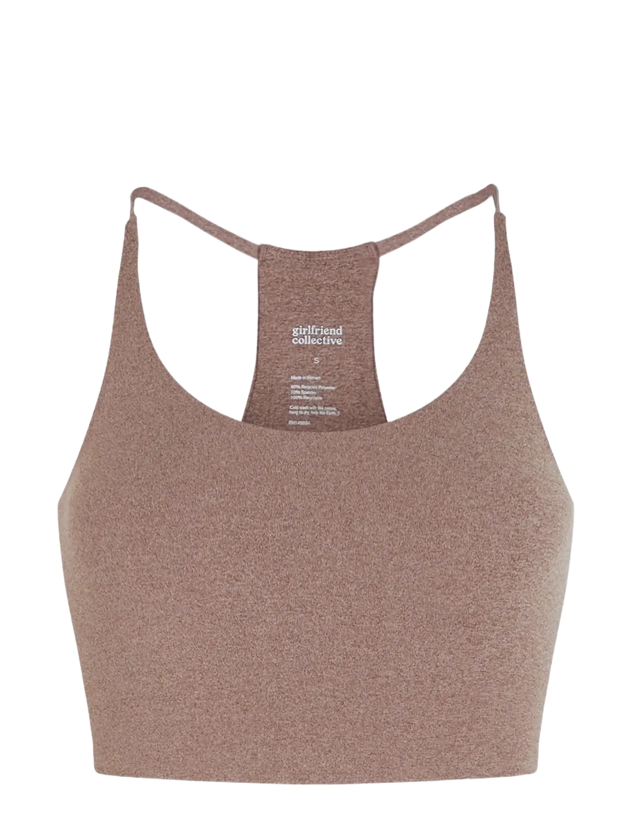 Girlfriend Collective Float Cleo Halter Bra - Undertøj - HEATHER COCOON / brown
