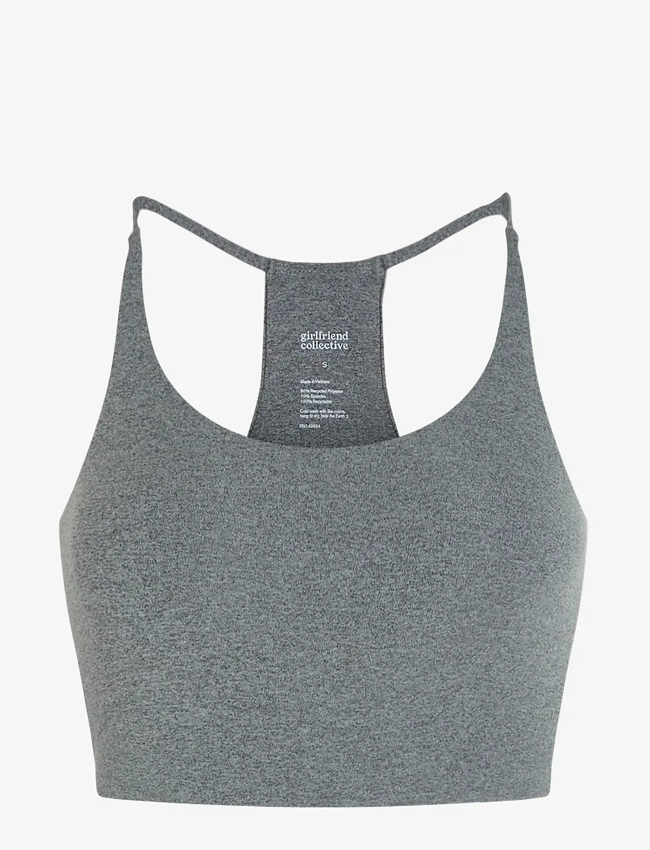 Girlfriend Collective - Float Cleo Halter Bra - spordirinnahoidjad: madal - heather gravel - 1