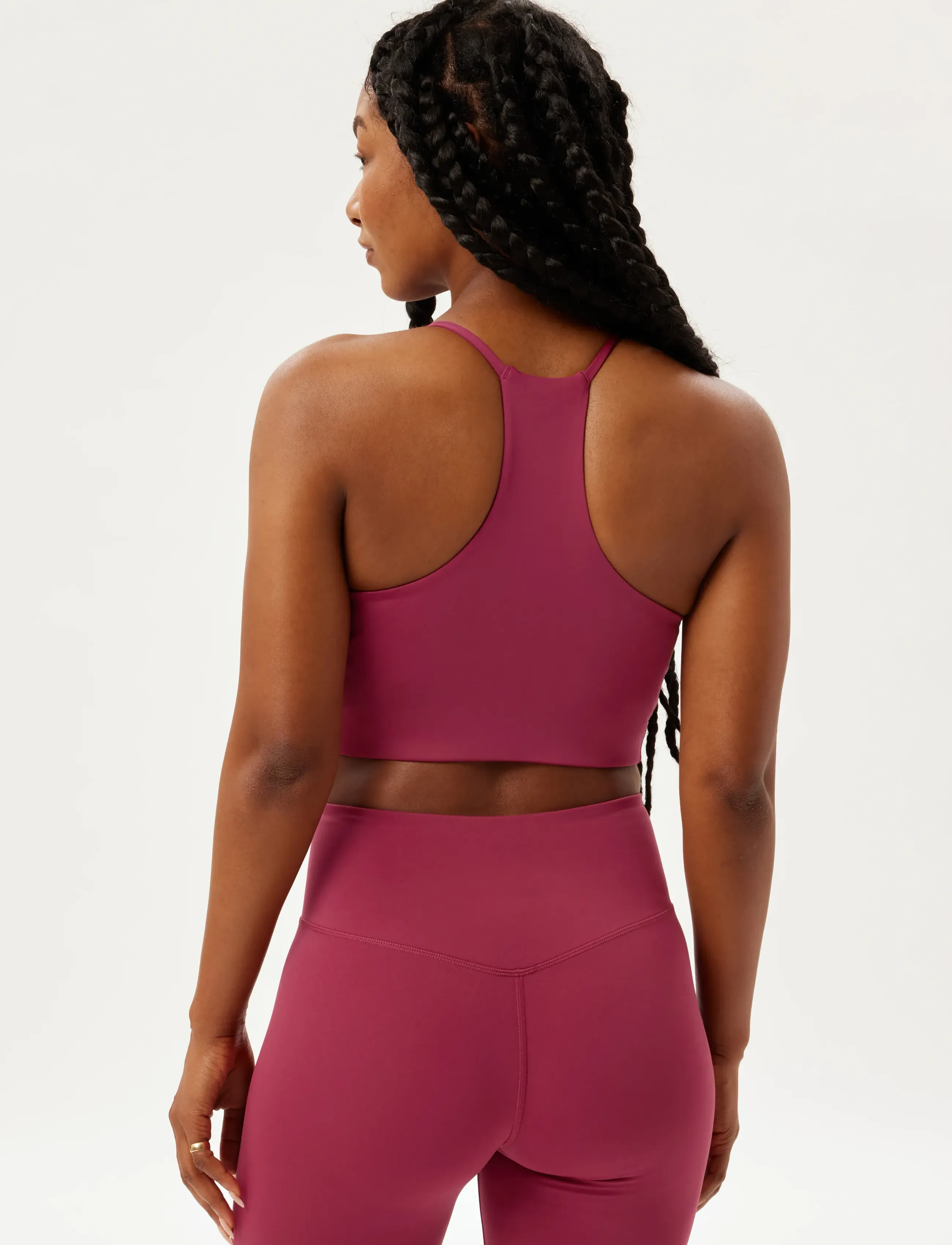 Girlfriend Collective - Float Cleo Halter Bra - sports bh'er: lav støtte - rhodondendron - 3