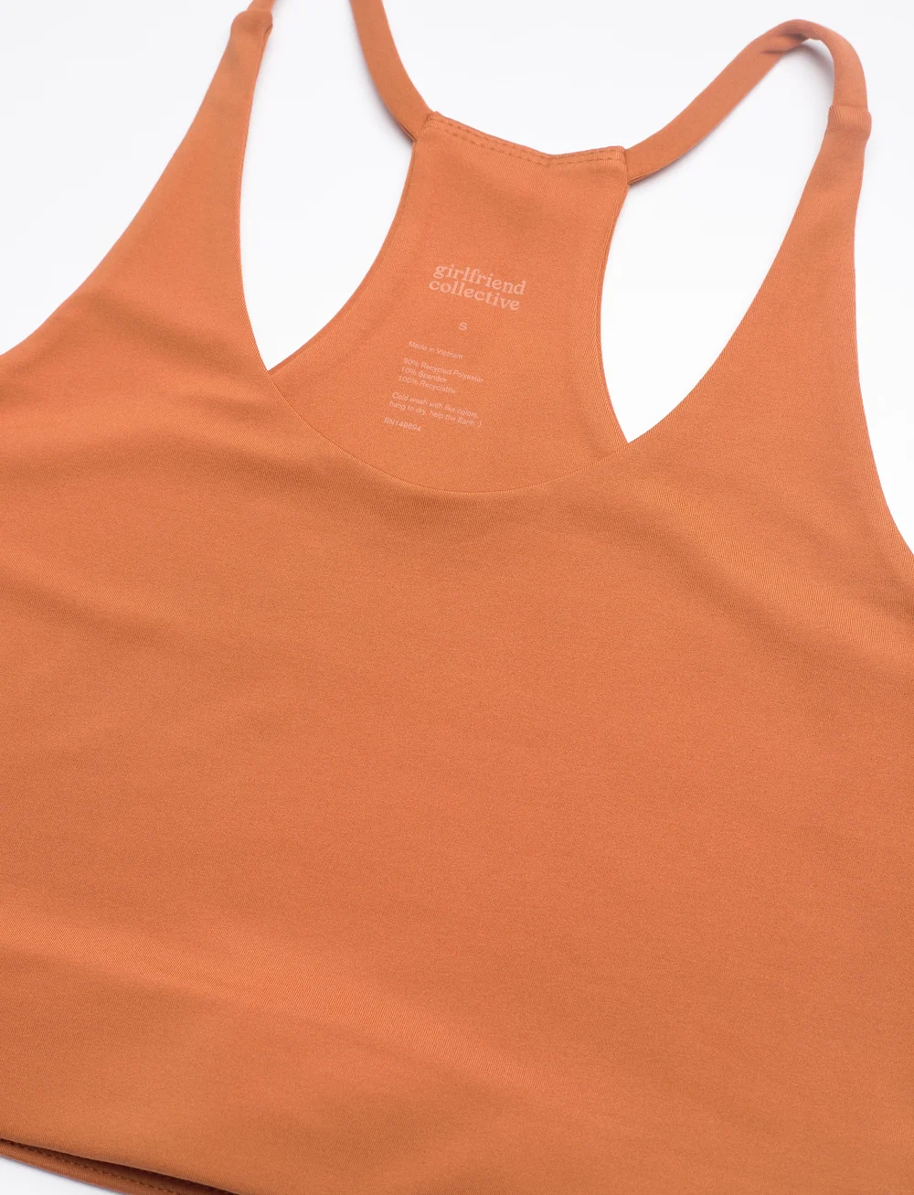 Girlfriend Collective - Float Cleo Halter Bra - lav støtte - spice - 3