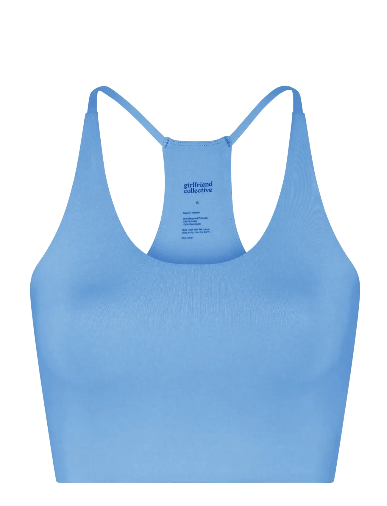 GIRLFRIEND COLLECTIVE Float Cleo Halter BH Blau - XS - Damen