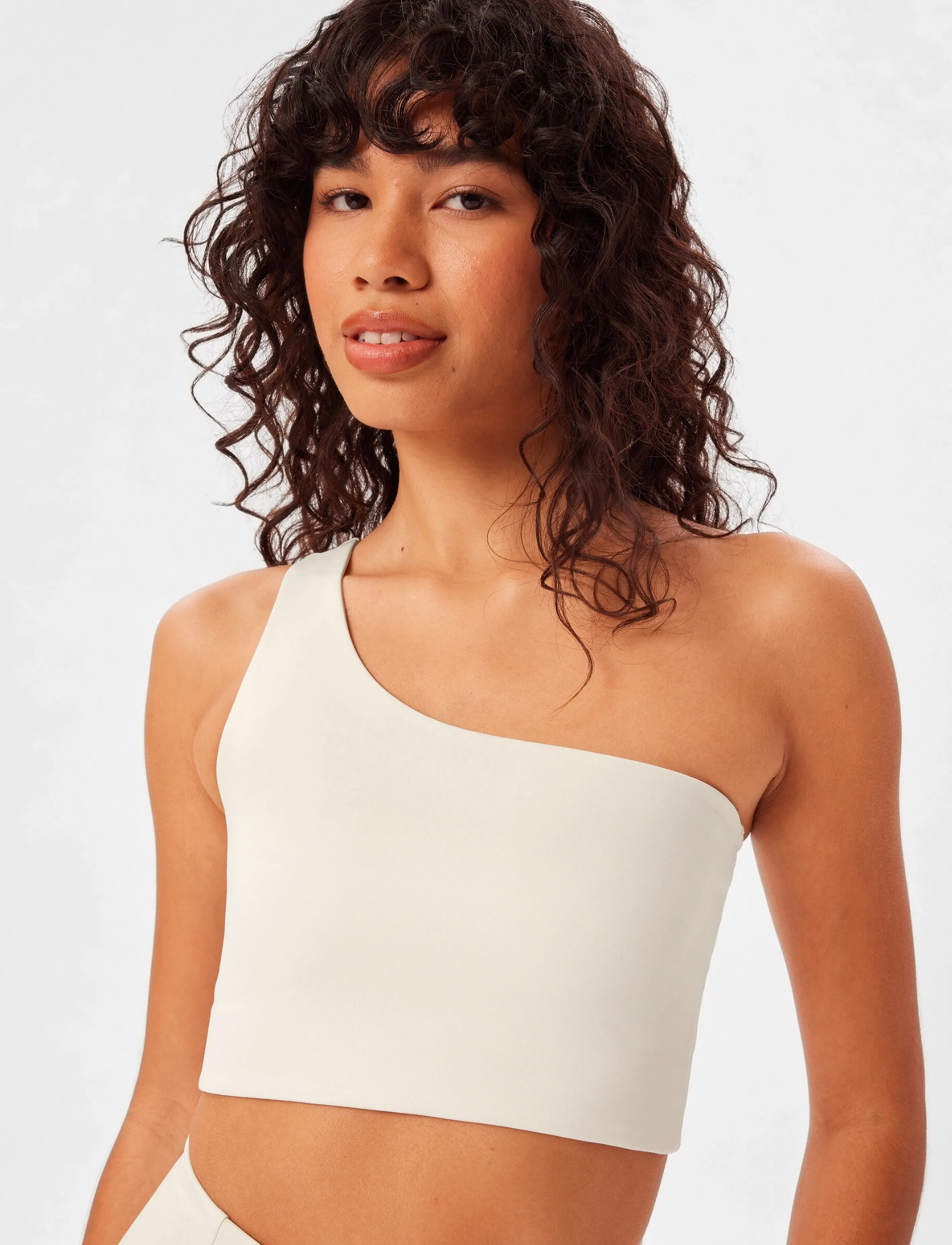 Girlfriend Collective - Bianca Bra, One Shoulder - medium support - arctic wolf - 5