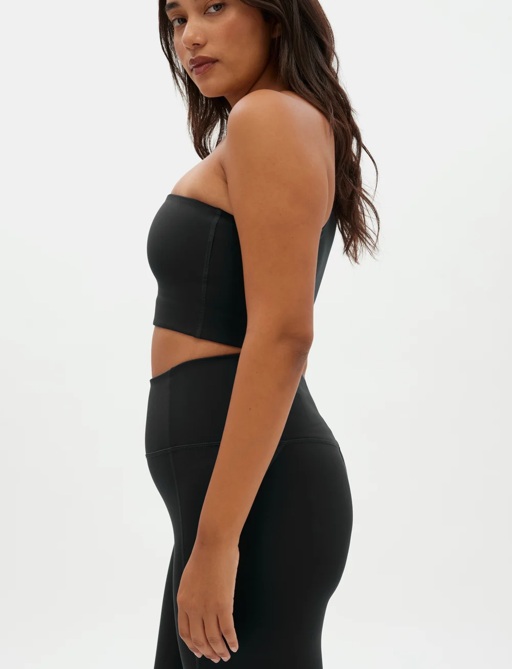 Girlfriend Collective - Bianca Bra, One Shoulder - mittlerer halt - black - 4