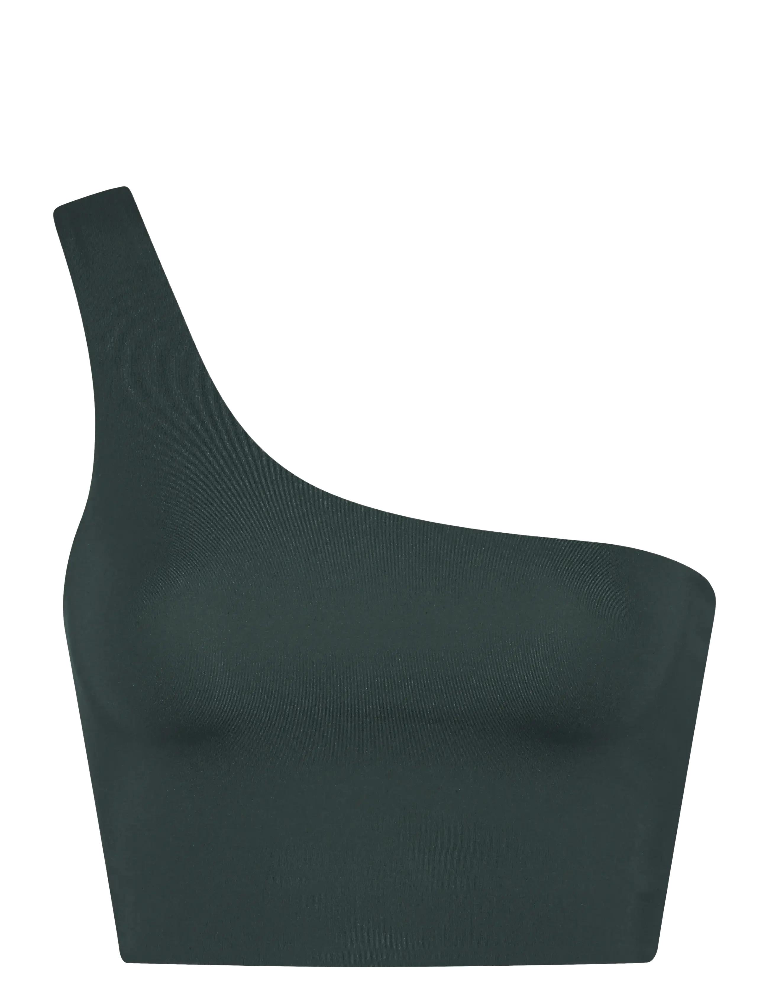 Girlfriend Collective Bianca Bra, One Shoulder - Rinnahoidjad - MOSS / grey