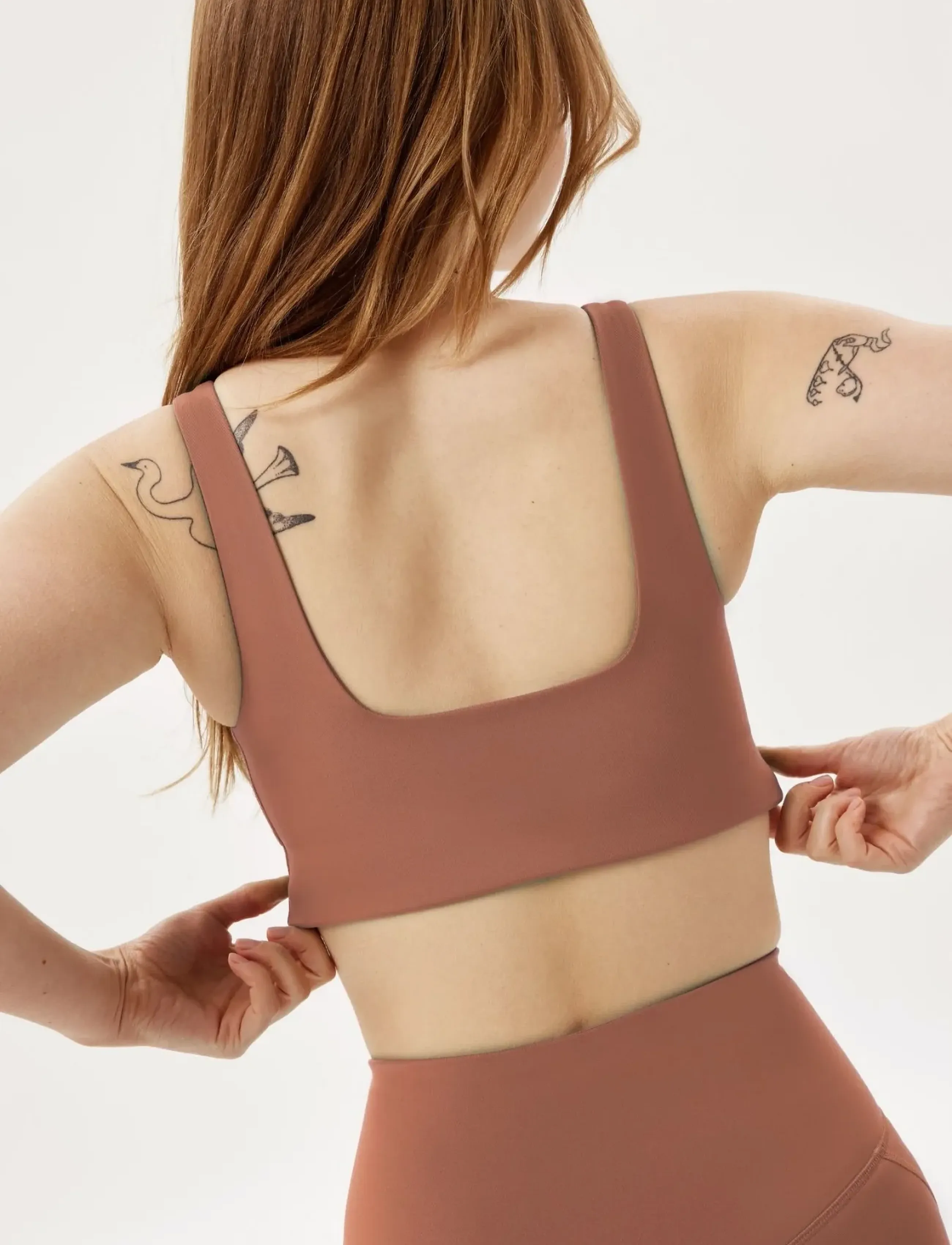 Girlfriend Collective - Tommy Bra, Square-Neck - sports bh'er: medium støtte - antler - 3