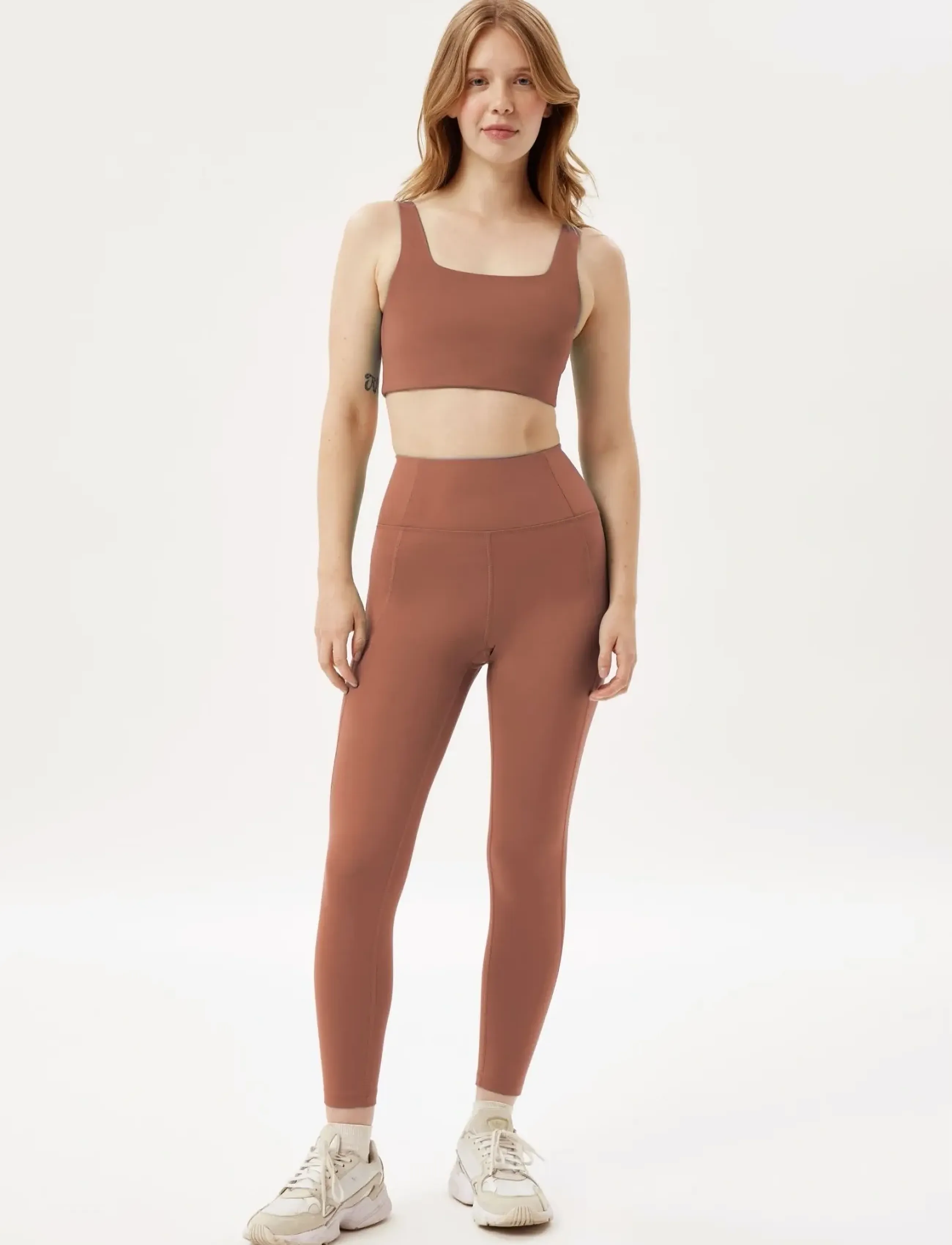 Girlfriend Collective - Tommy Bra, Square-Neck - sports bh'er: medium støtte - antler - 5