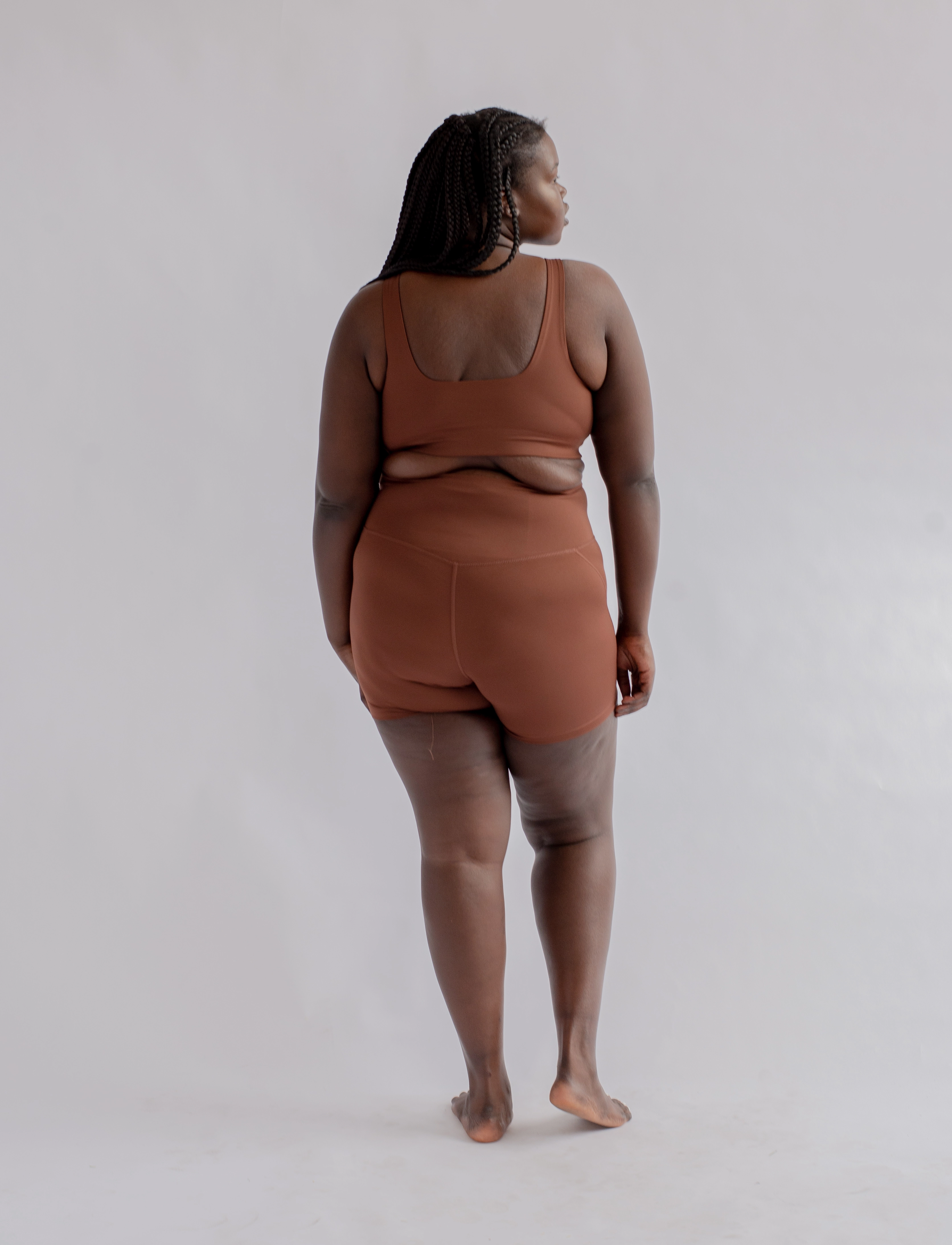 Girlfriend Collective - Tommy Bra, Square-Neck - urheiluliivit: medium tuki - earth - 4