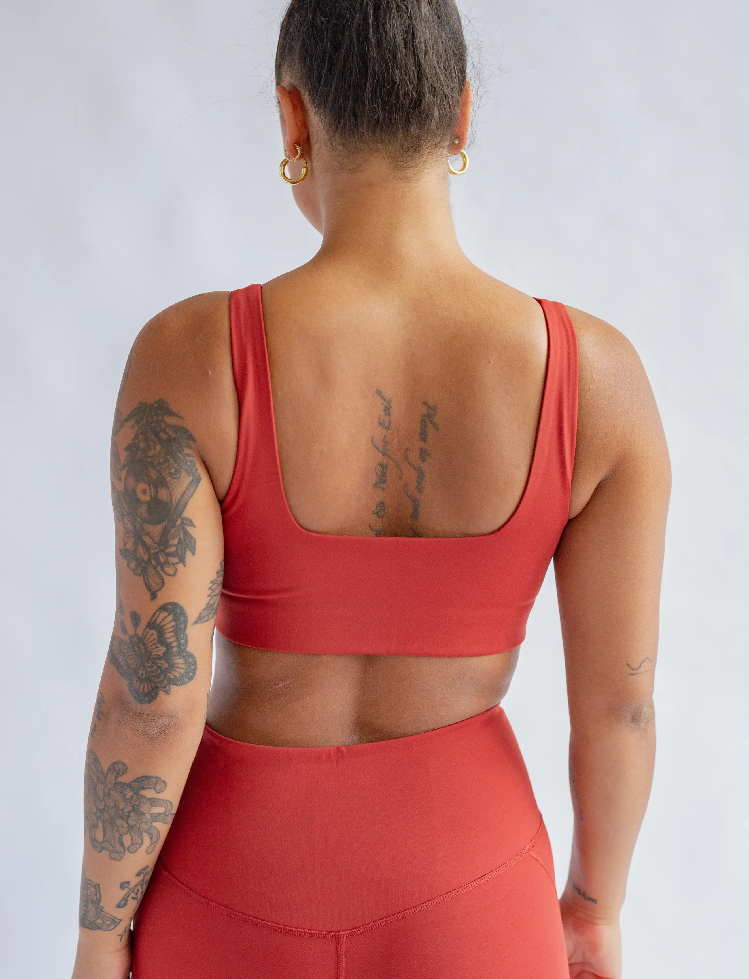Girlfriend Collective - Tommy Bra, Square-Neck - sports bh'er: medium støtte - ember - 3