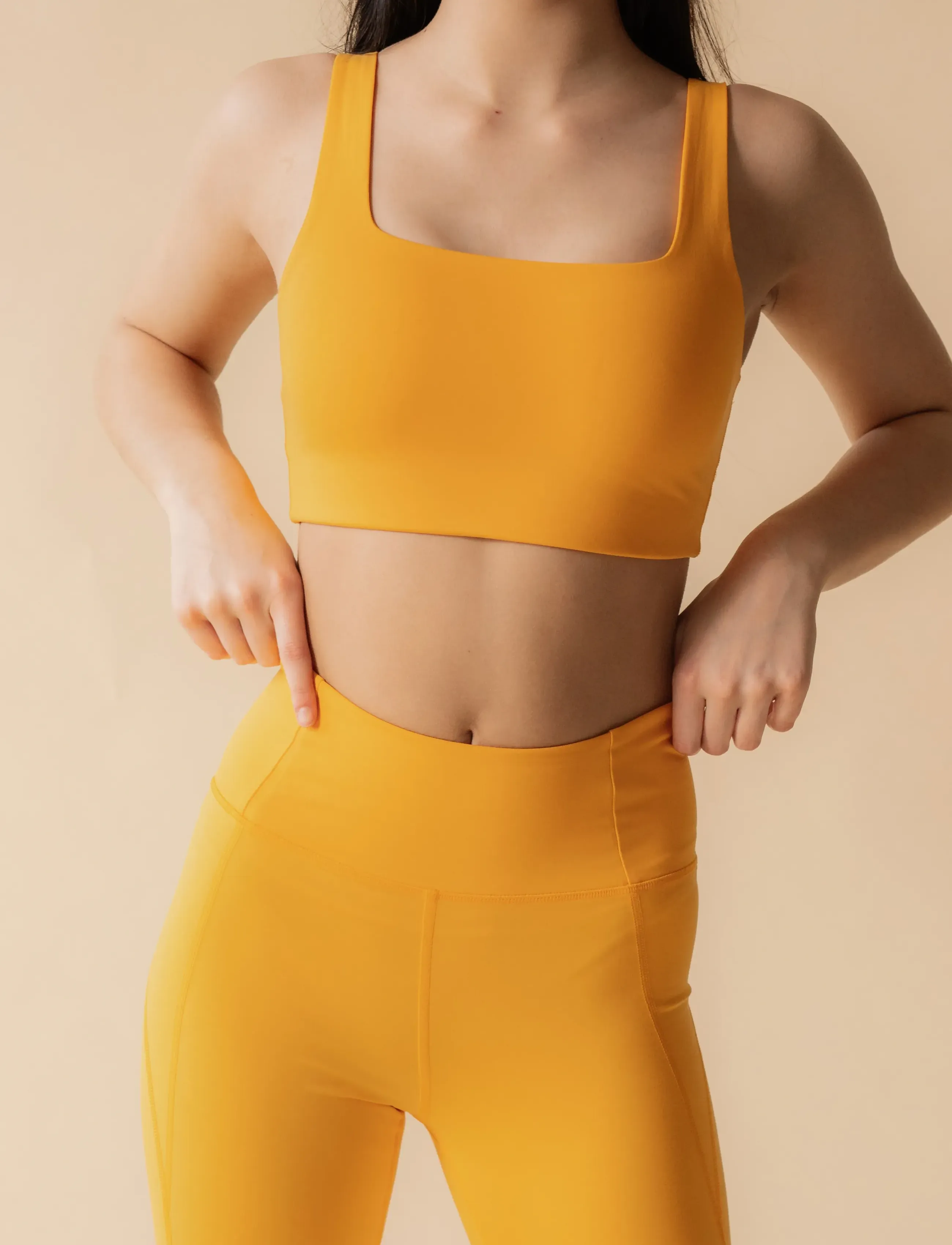 Girlfriend Collective - Tommy Bra, Square-Neck - sports bh'er: medium støtte - golden glow - 3