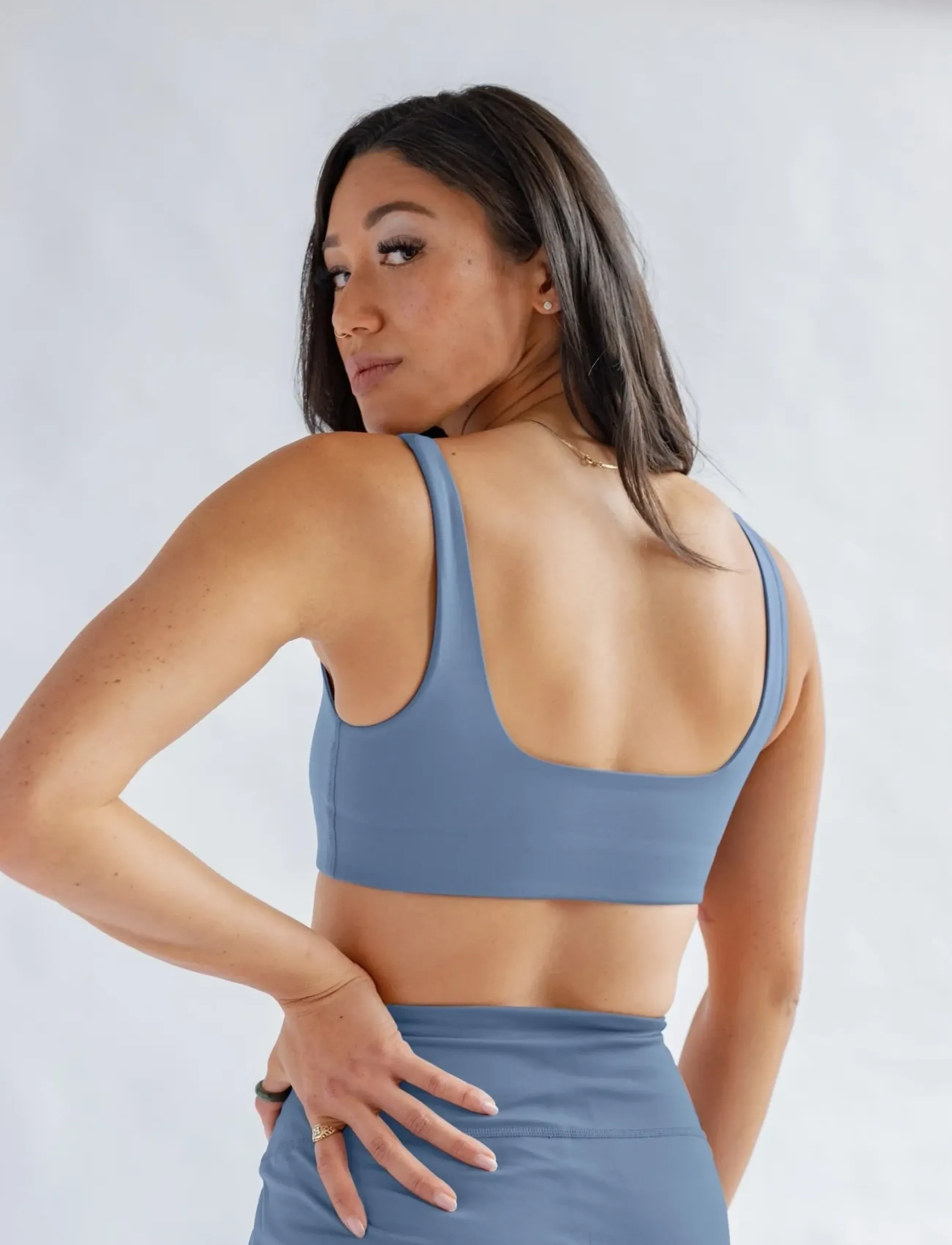 Girlfriend Collective - Tommy Bra, Square-Neck - sports bh'er: medium støtte - monarch - 3