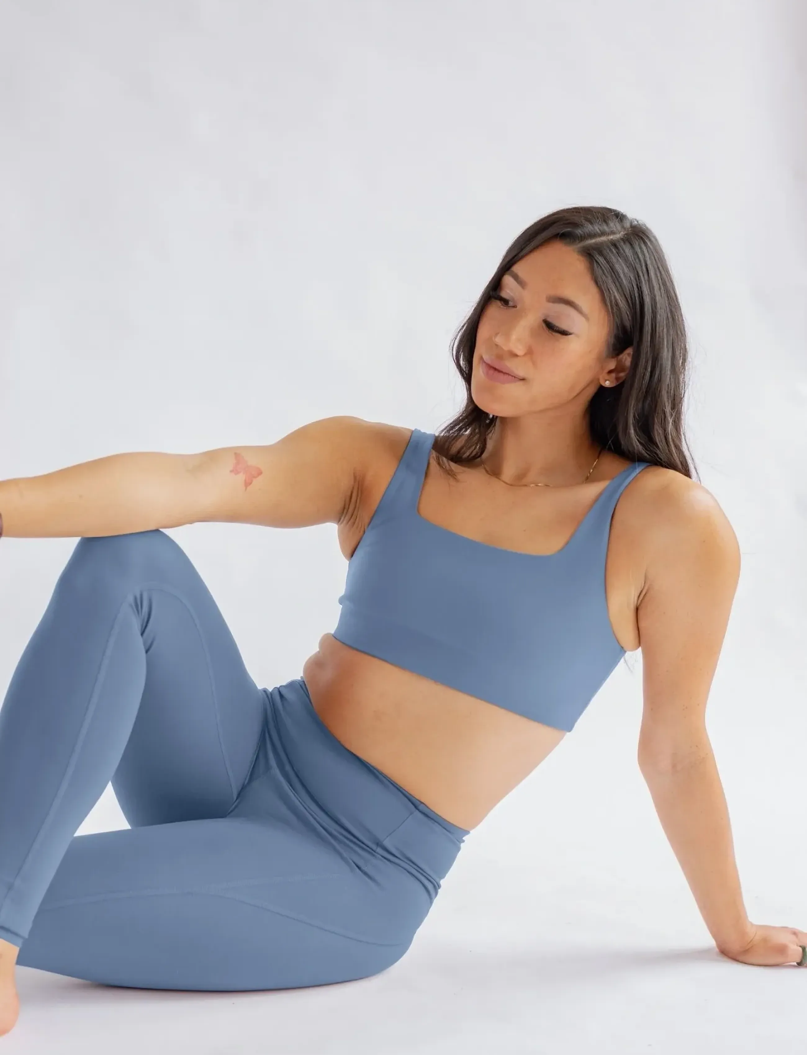 Girlfriend Collective - Tommy Bra, Square-Neck - sports bh'er: medium støtte - monarch - 4
