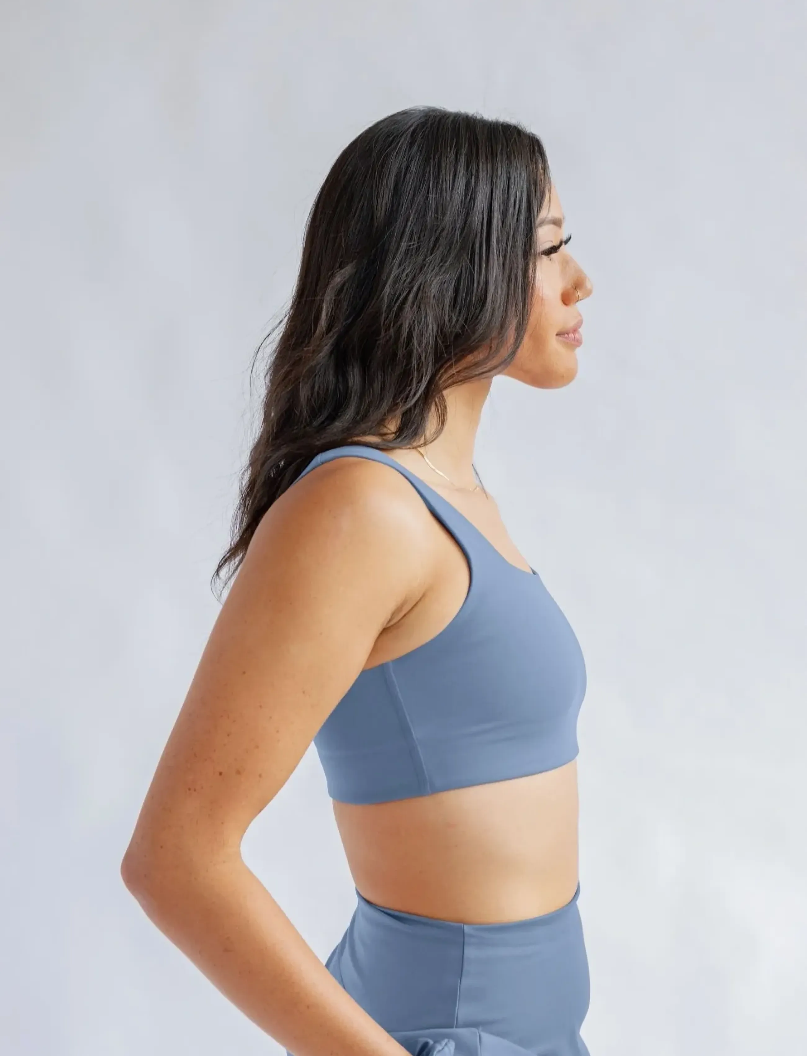 Girlfriend Collective - Tommy Bra, Square-Neck - sports bh'er: medium støtte - monarch - 5