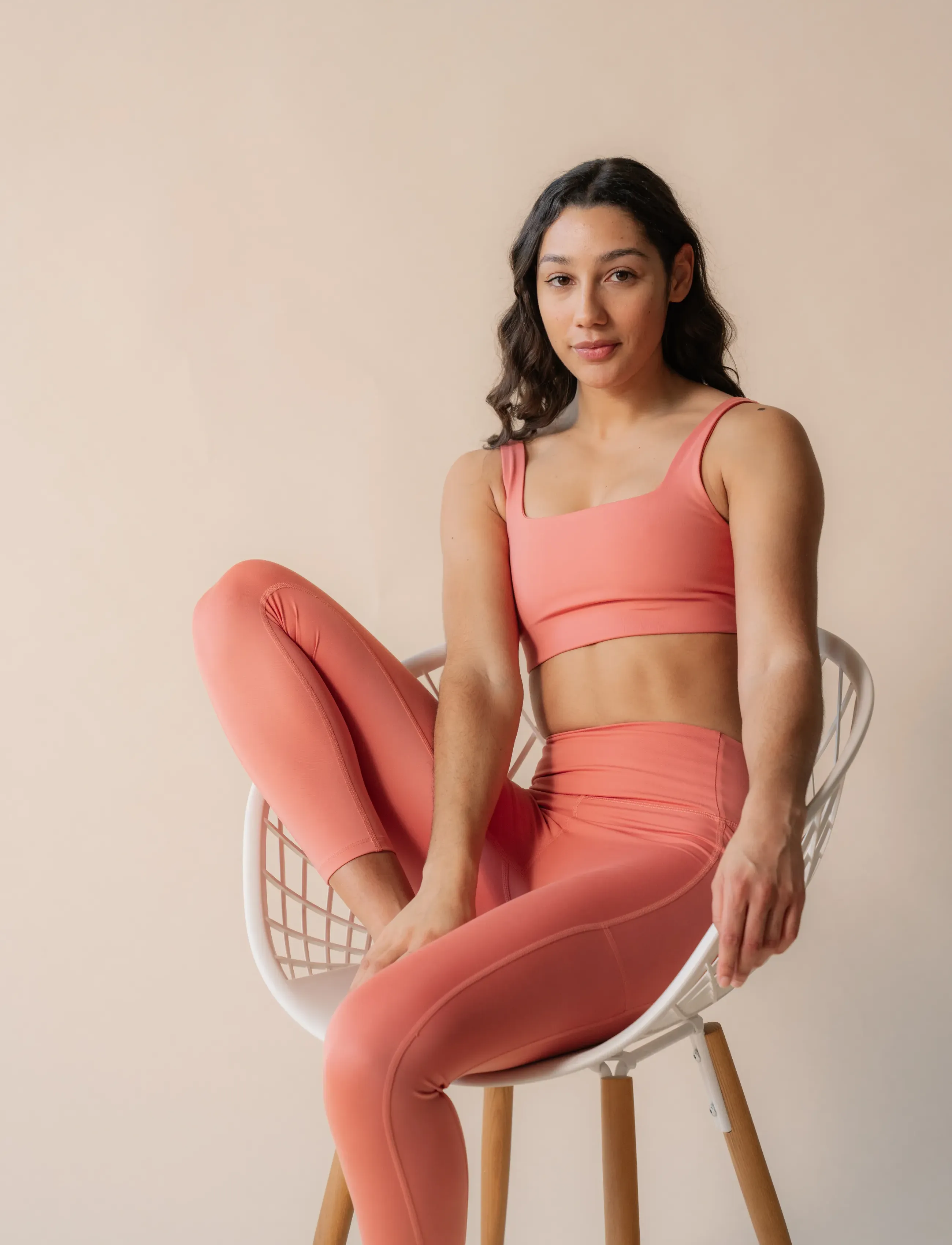 Girlfriend Collective - Tommy Bra, Square-Neck - sports bh'er: medium støtte - primrose - 3