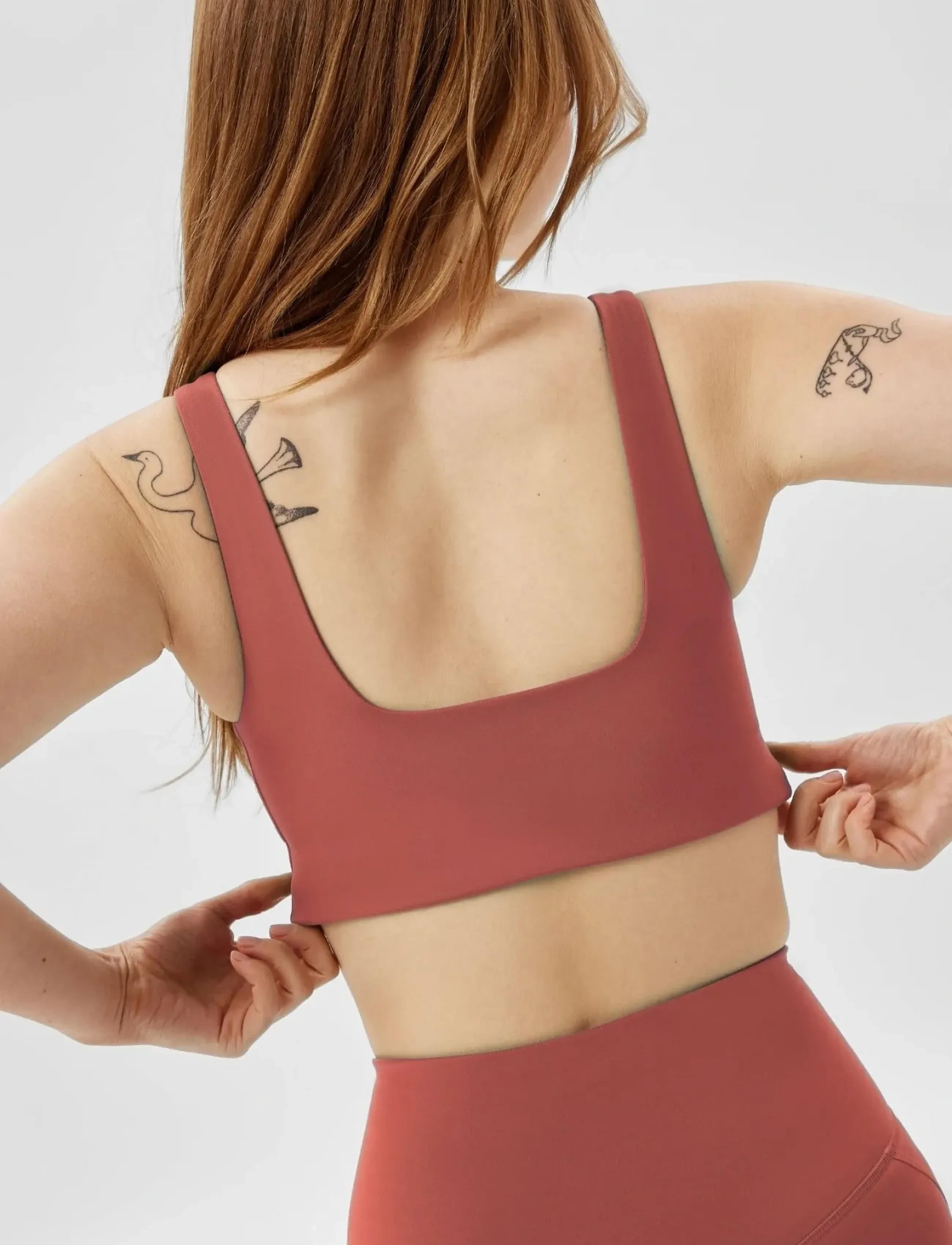 Girlfriend Collective - Tommy Bra, Square-Neck - sports bh'er: medium støtte - sedona - 3