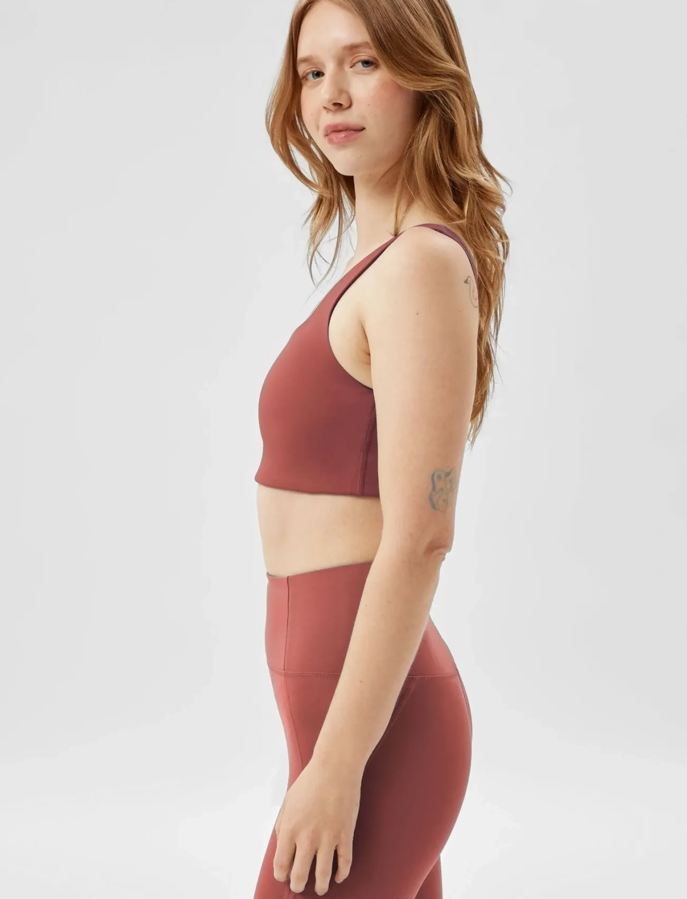 Girlfriend Collective - Tommy Bra, Square-Neck - sports bh'er: medium støtte - sedona - 4