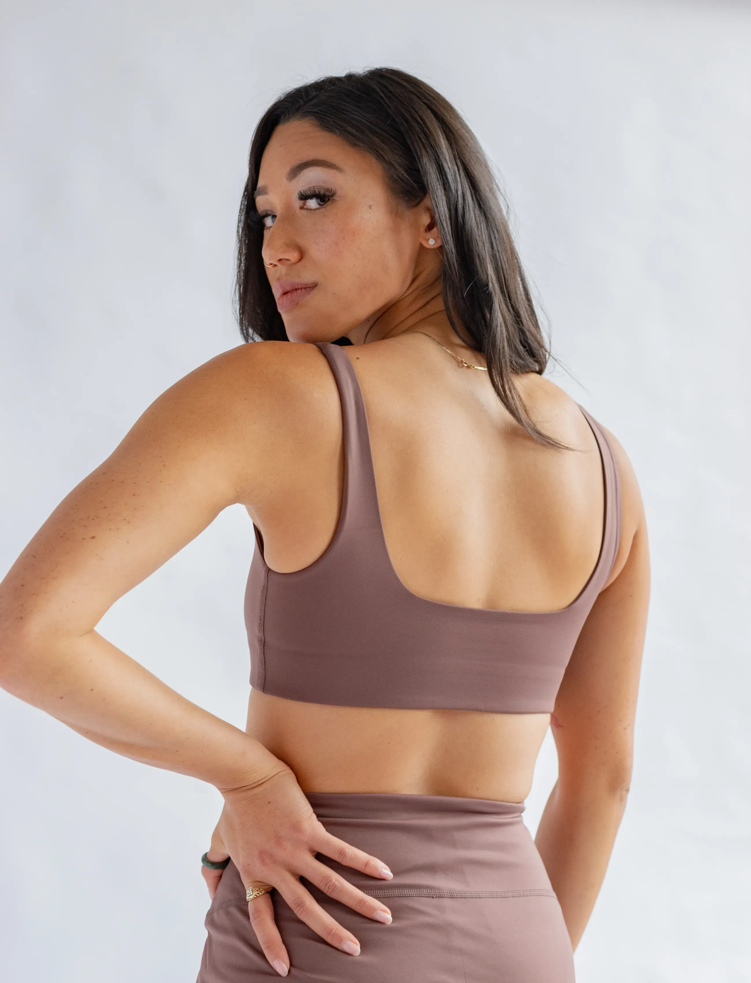 Girlfriend Collective - Tommy Bra, Square-Neck - sports bh'er: medium støtte - storm - 3