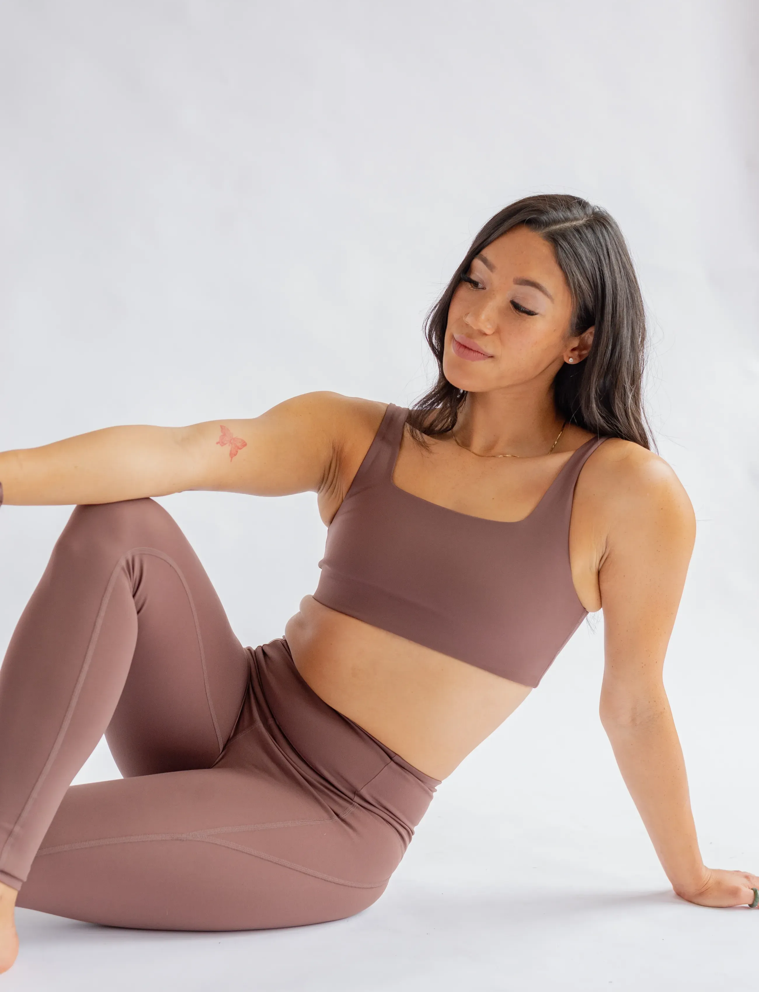 Girlfriend Collective - Tommy Bra, Square-Neck - sports bh'er: medium støtte - storm - 4