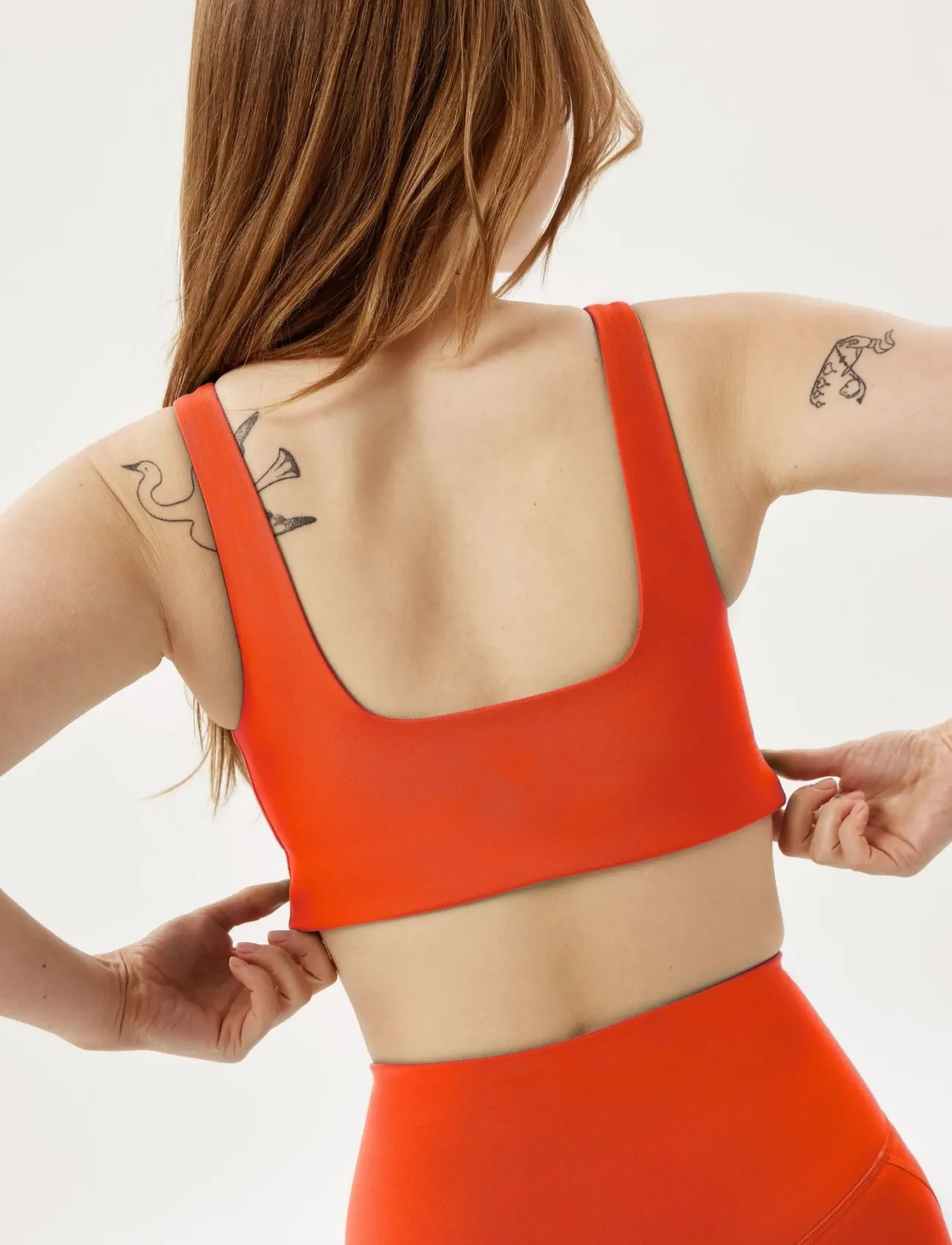 Girlfriend Collective - Tommy Bra, Square-Neck - sports bh'er: medium støtte - tart - 3