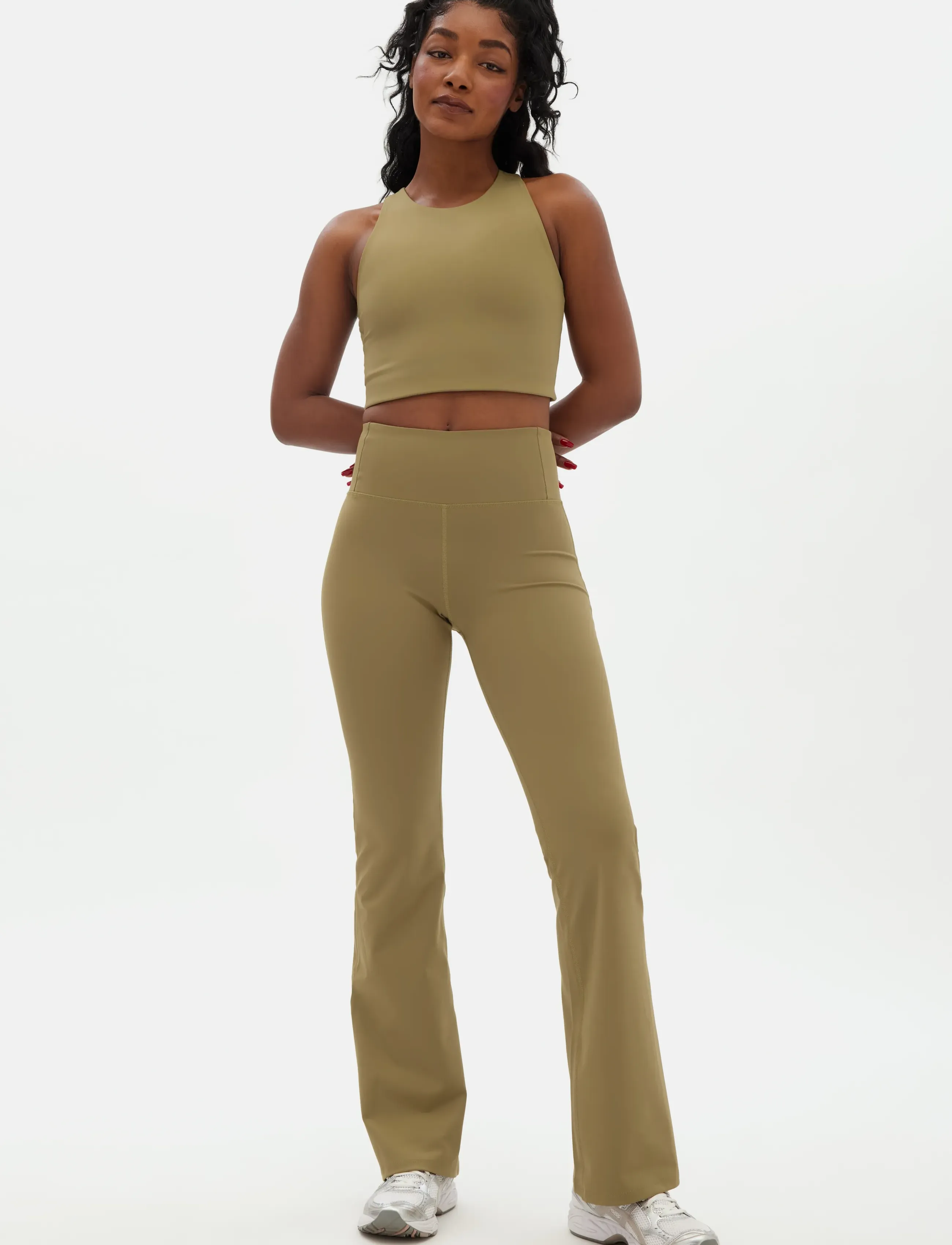 Girlfriend Collective - Dylan Bra - sports bh'er: medium støtte - artichoke - 4