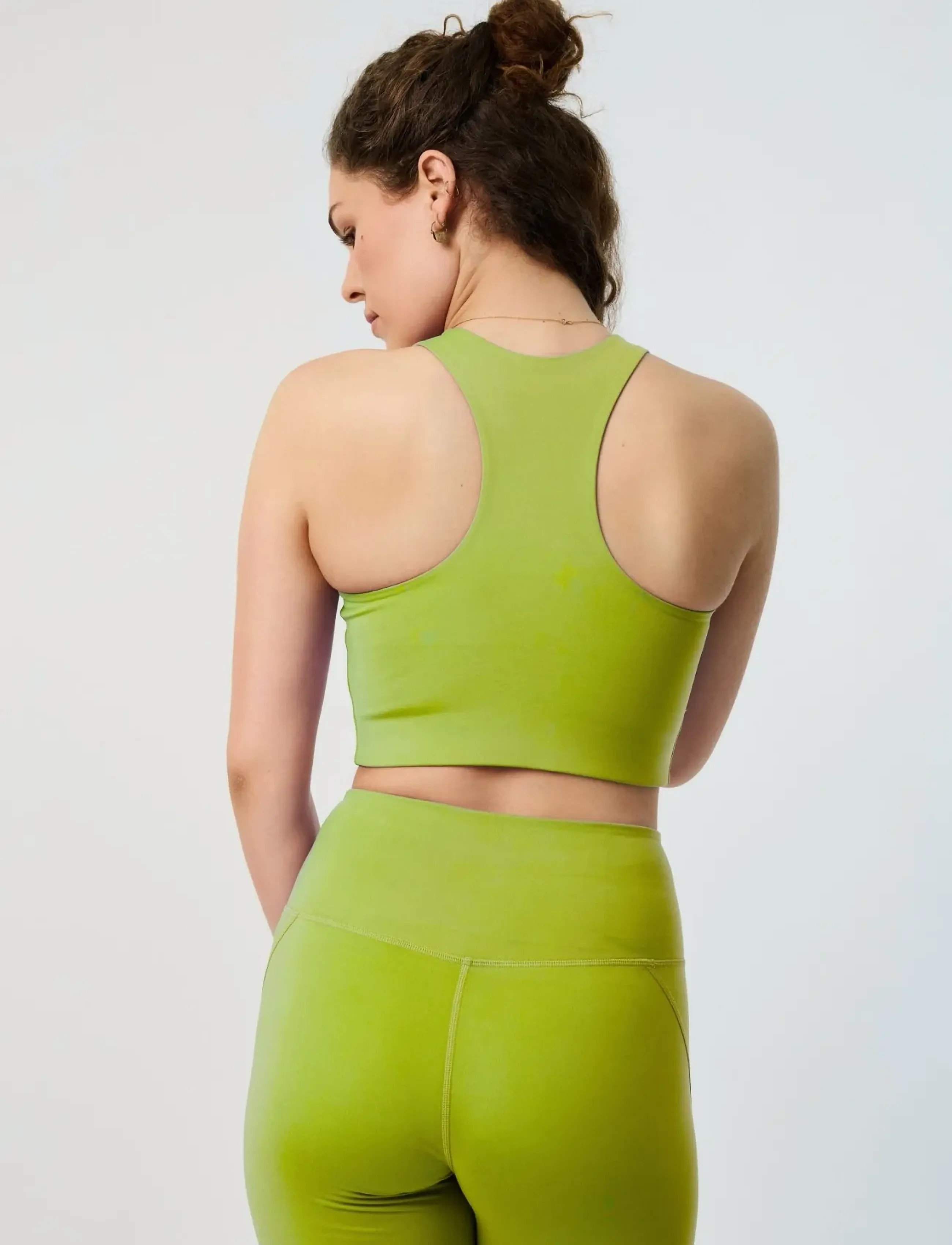 Girlfriend Collective - Dylan Bra - sports bh'er: medium støtte - chartreuse - 3