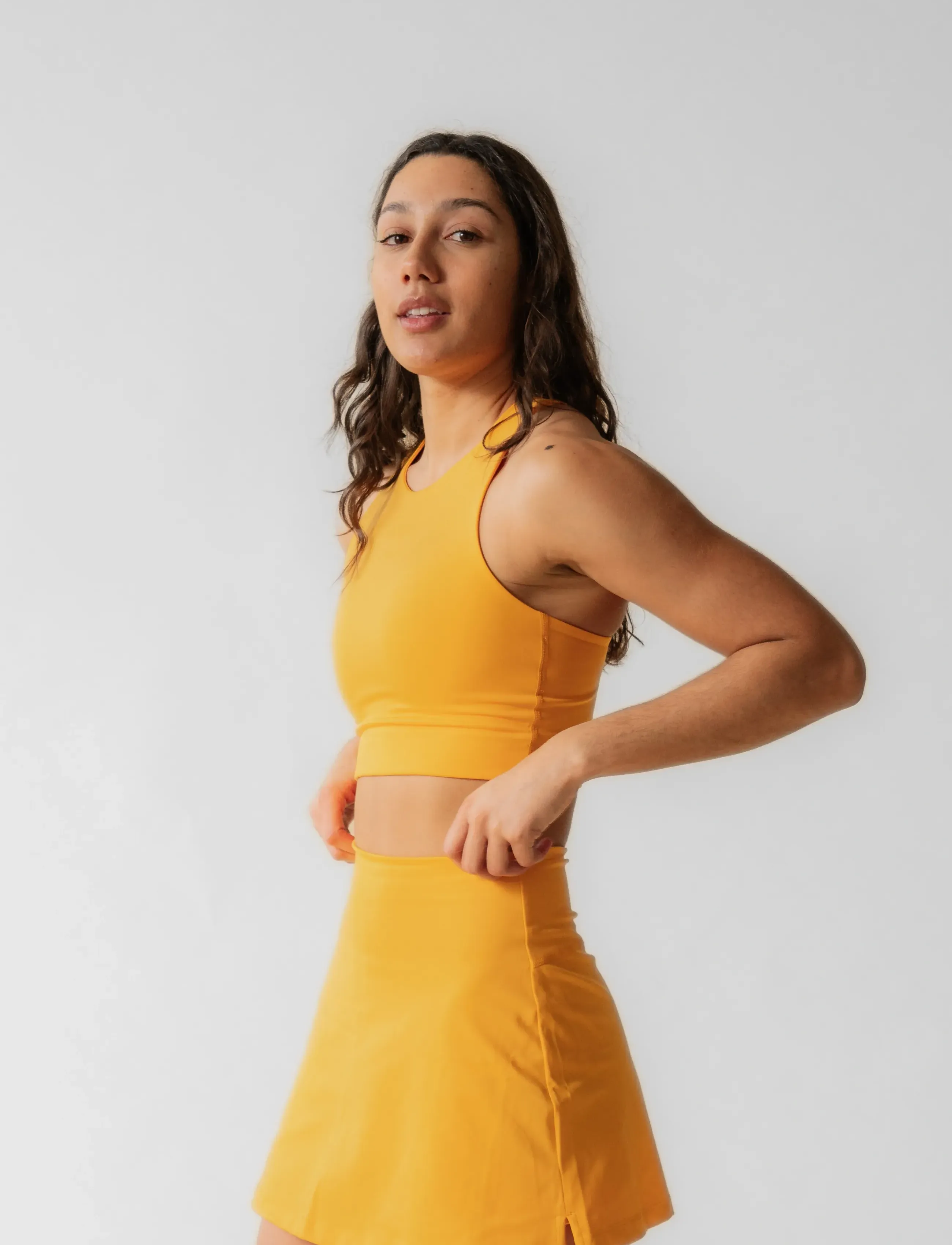 Girlfriend Collective - Dylan Bra - sport-bhs: mittlerer halt - golden glow - 3