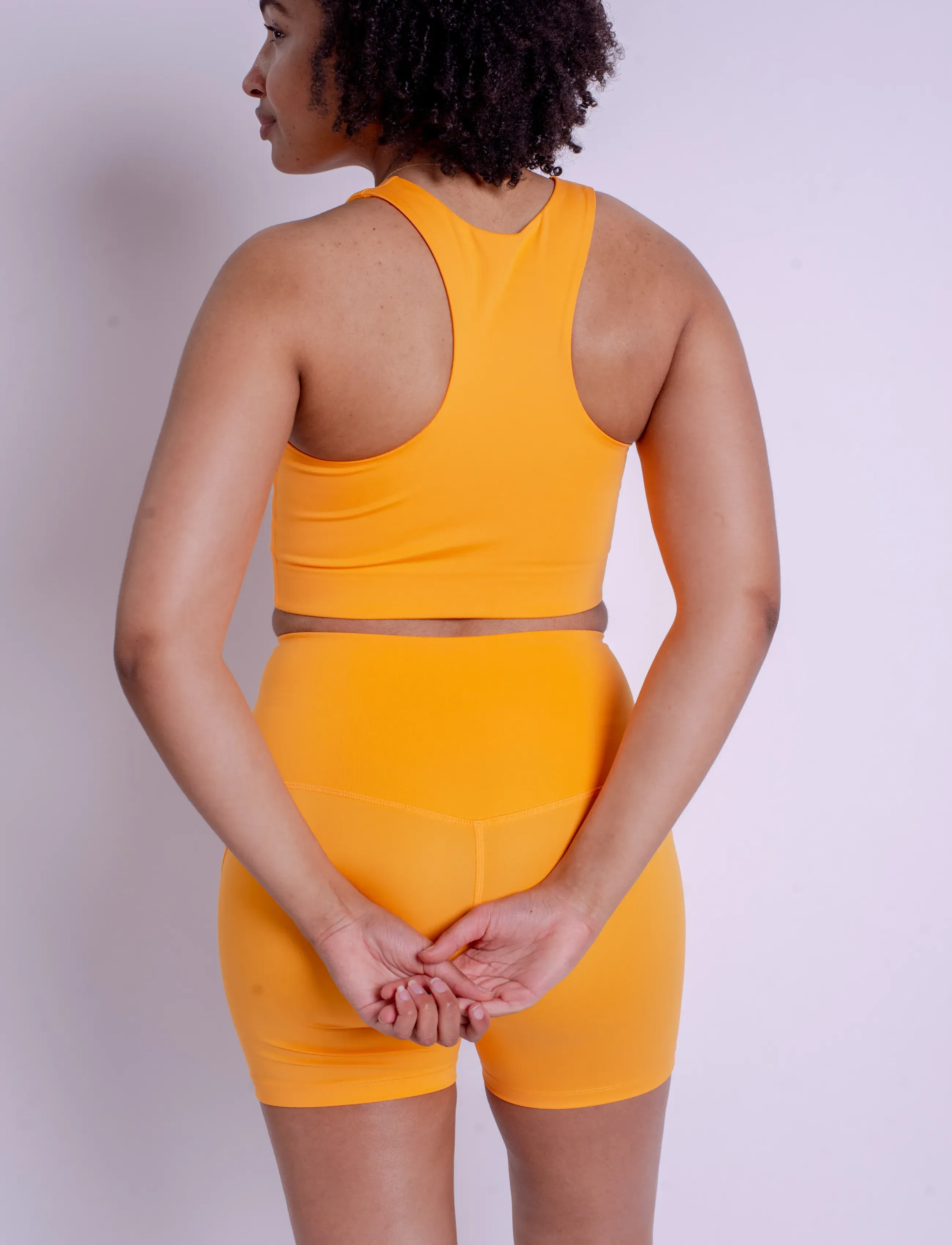 Girlfriend Collective - Dylan Bra - sports bh'er: medium støtte - orange zest - 3