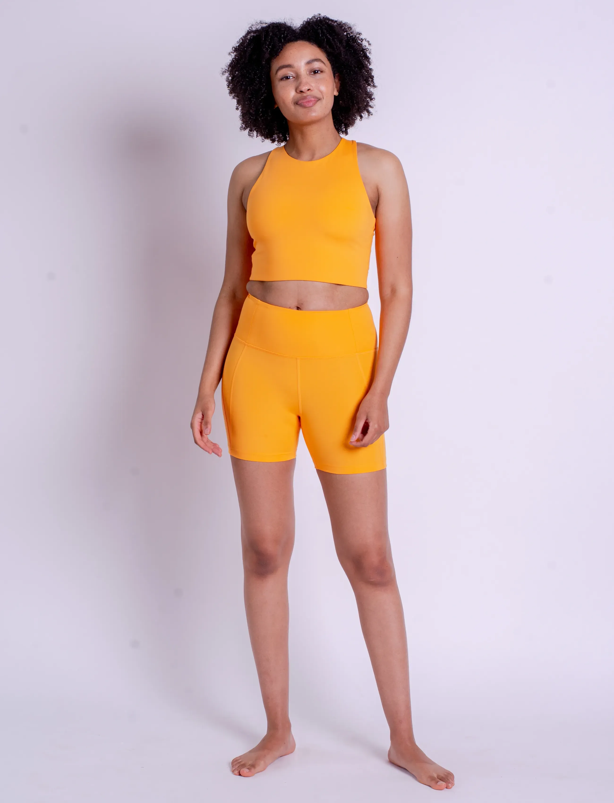 Girlfriend Collective - Dylan Bra - sports bh'er: medium støtte - orange zest - 4