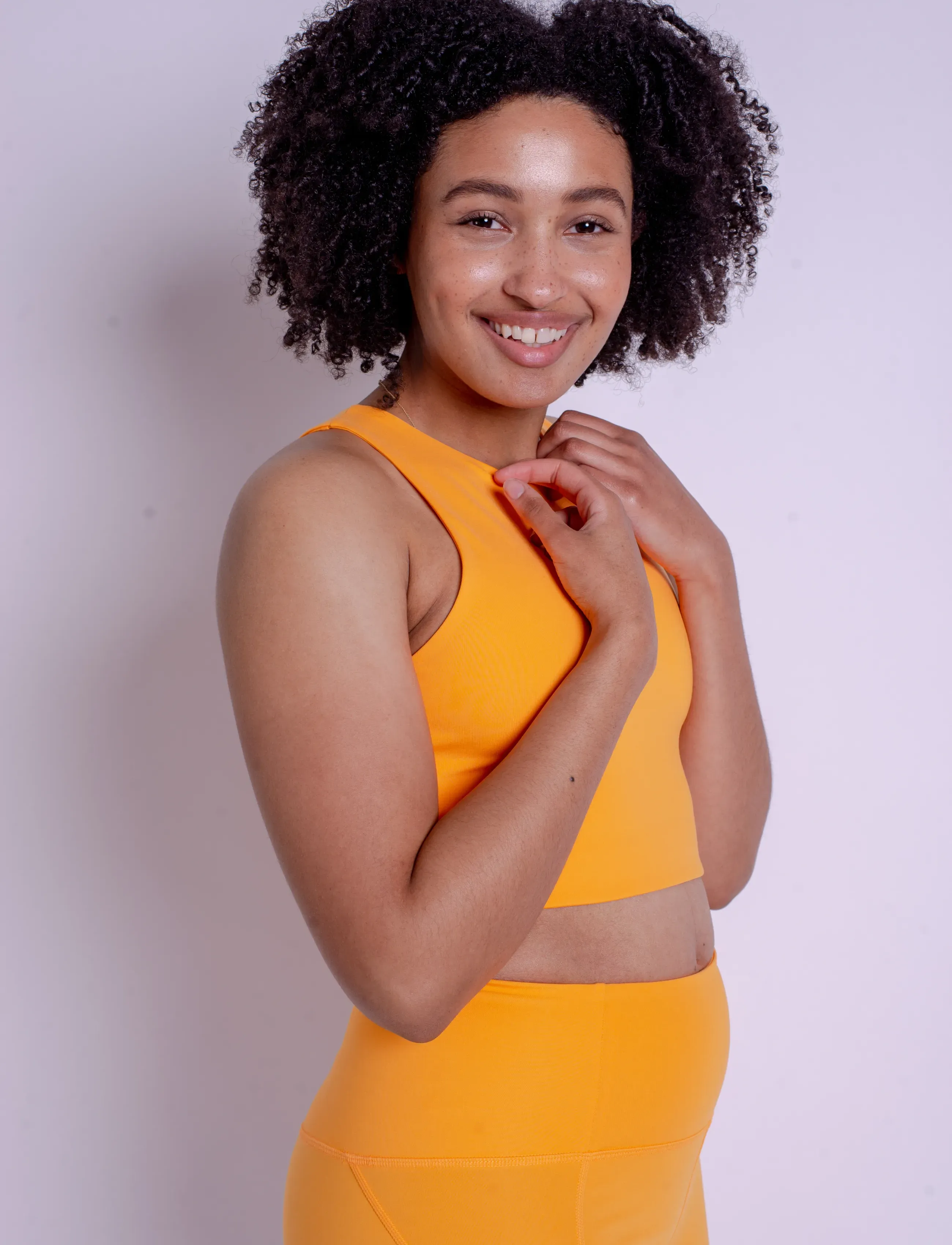 Girlfriend Collective - Dylan Bra - sports bh'er: medium støtte - orange zest - 5