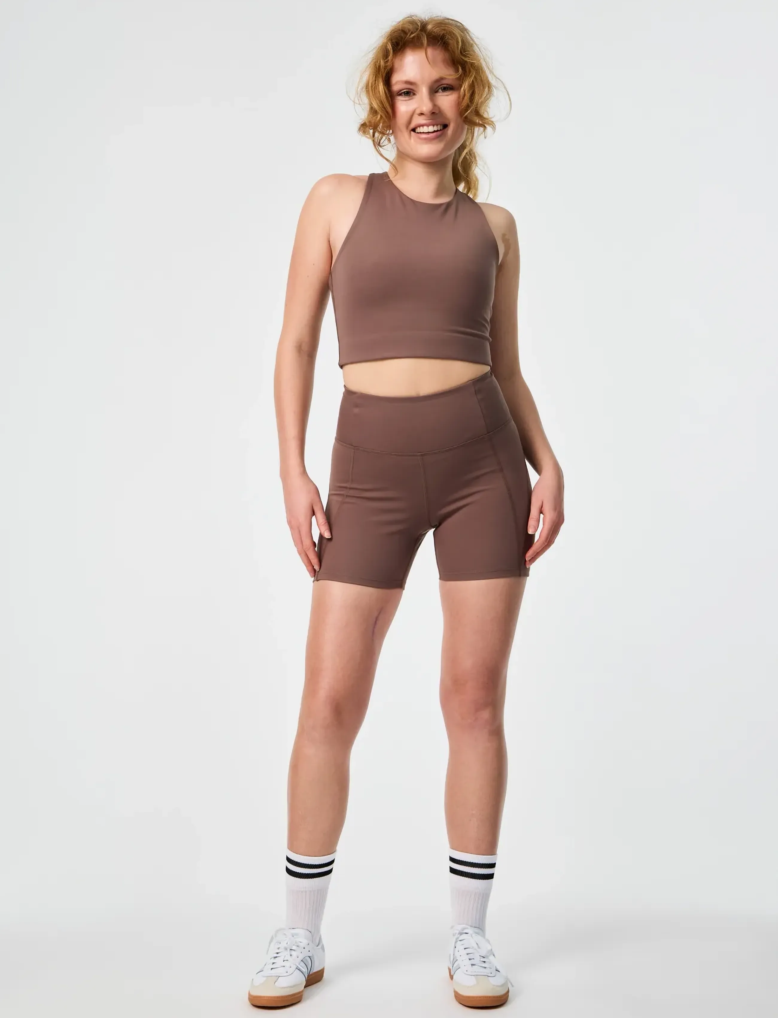 Girlfriend Collective - Dylan Bra - sports bh'er: medium støtte - porcini - 3