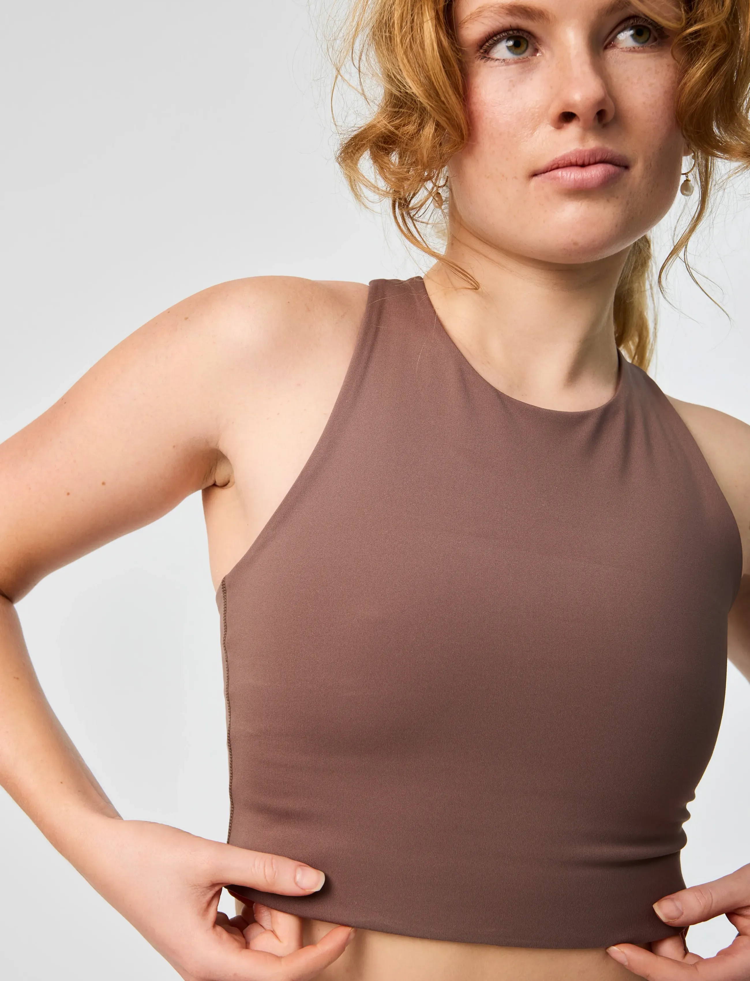 Girlfriend Collective - Dylan Bra - sports bh'er: medium støtte - porcini - 4