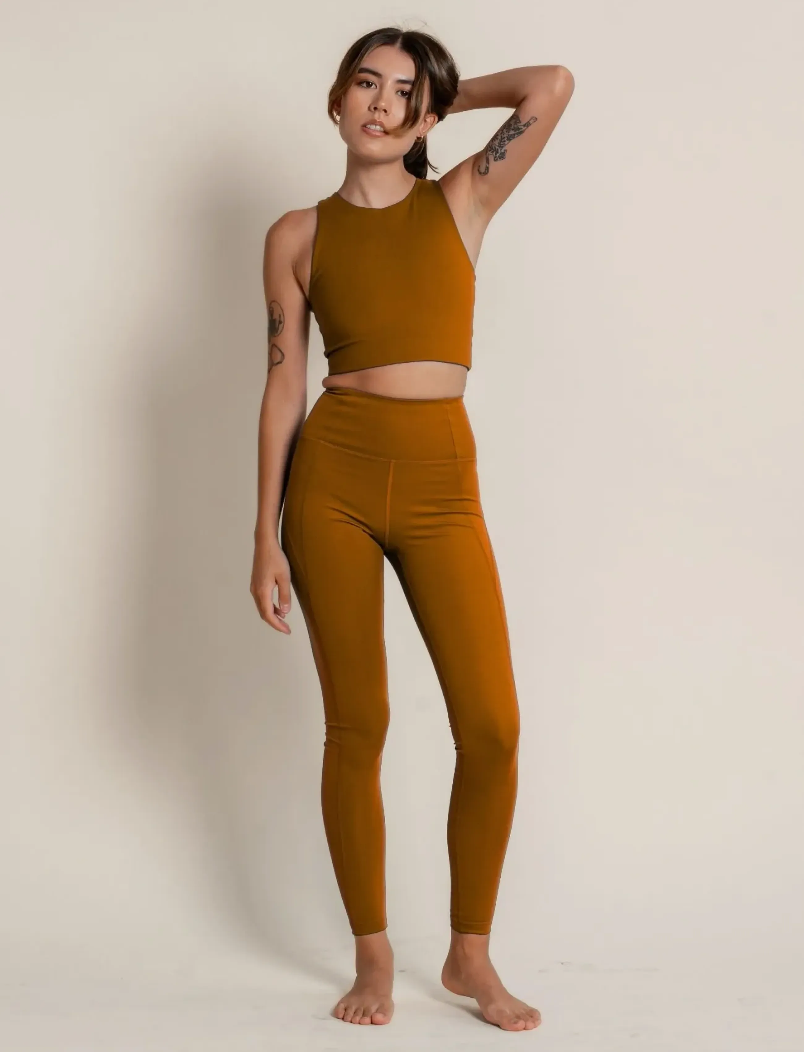 Girlfriend Collective - Dylan Bra - spordirinnahoidjad: keskmine - saddle - 5